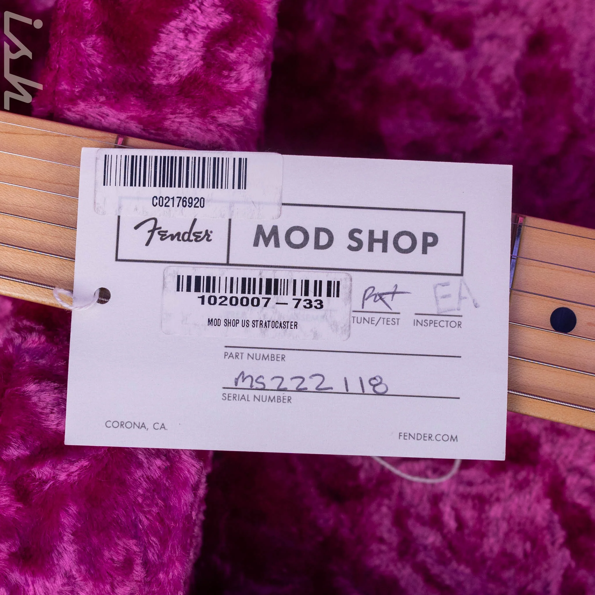 2023 Fender Mod Shop Stratocaster Burgundy Mist Metallic - Image 18