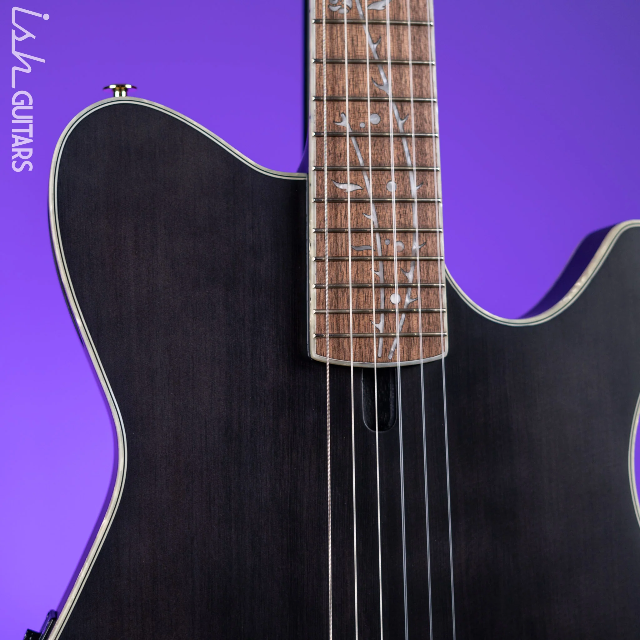 Ibanez TOD10N Tim Henson Signature Nylon Acoustic-Electric Guitar Transparent Black Flat - Image 3