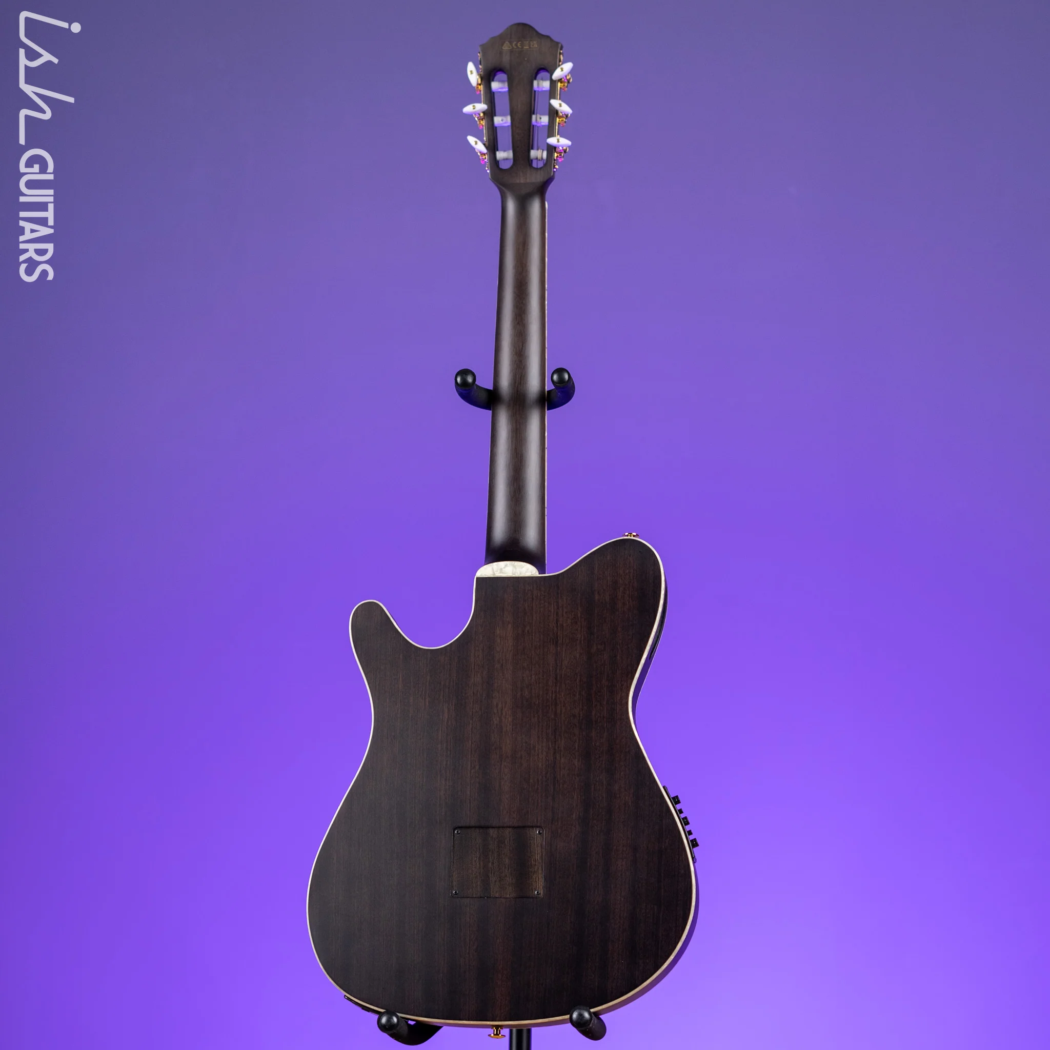Ibanez TOD10N Tim Henson Signature Nylon Acoustic-Electric Guitar Transparent Black Flat - Image 7