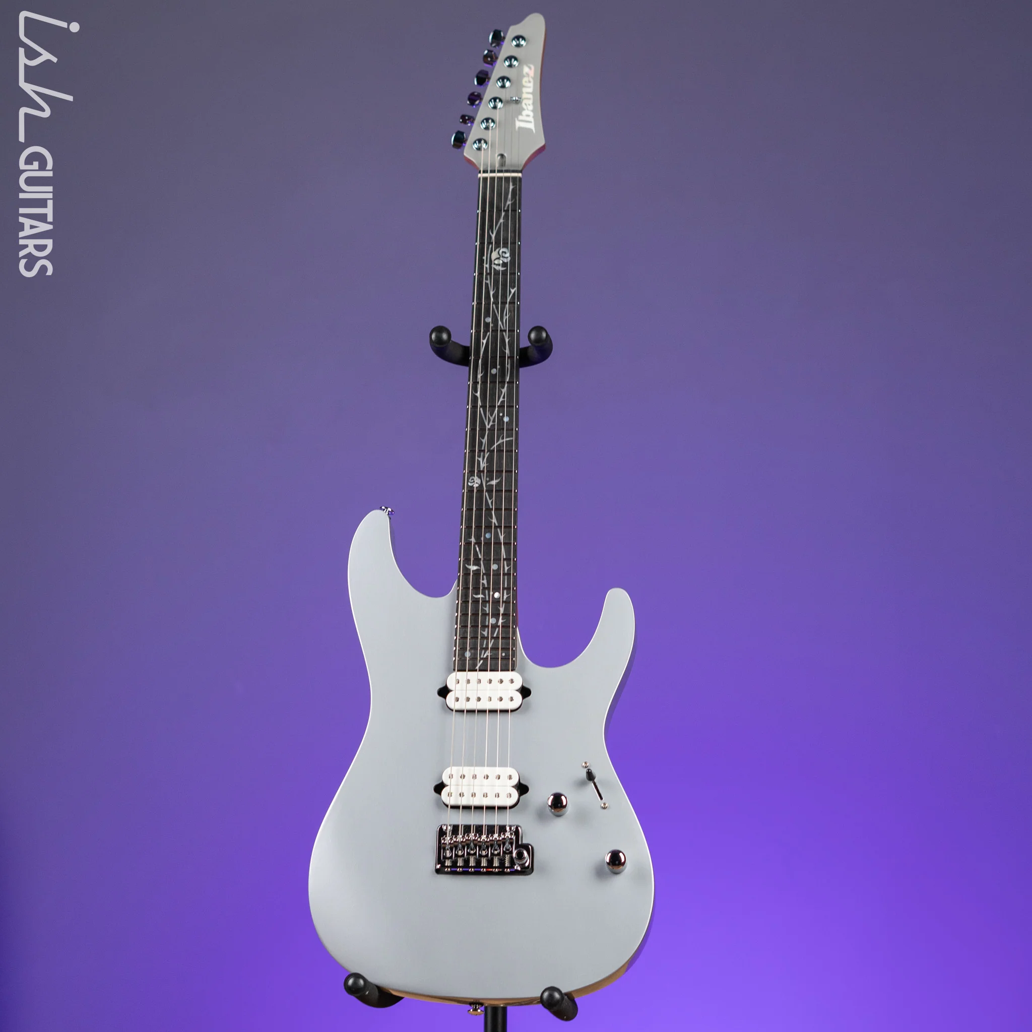 Ibanez TOD10 Tim Henson Signature Electric Guitar Classic Silver - Image 2