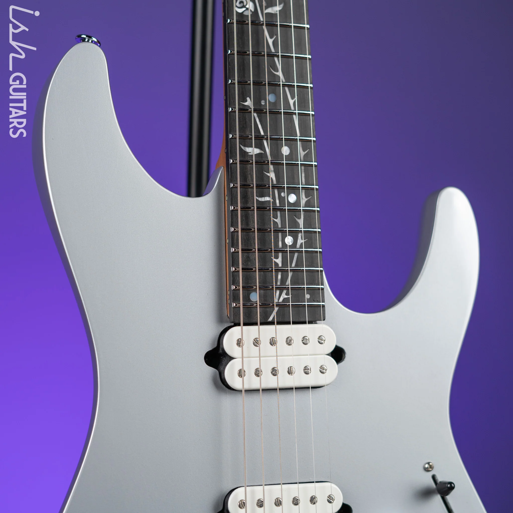 Ibanez TOD10 Tim Henson Signature Electric Guitar Classic Silver - Image 3