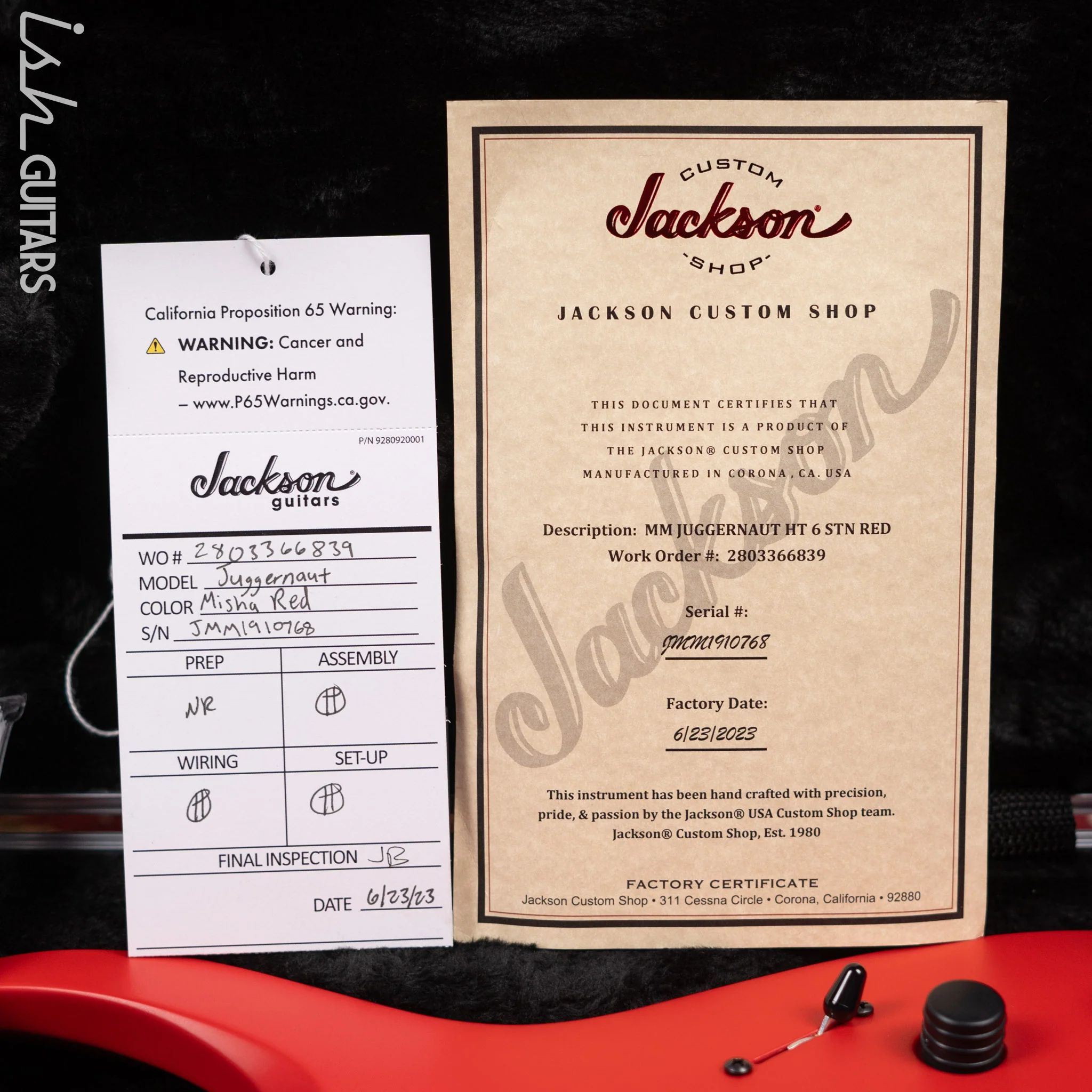 Jackson USA Series Misha Mansoor Signature Juggernaut HT6 Satin Red - Image 13