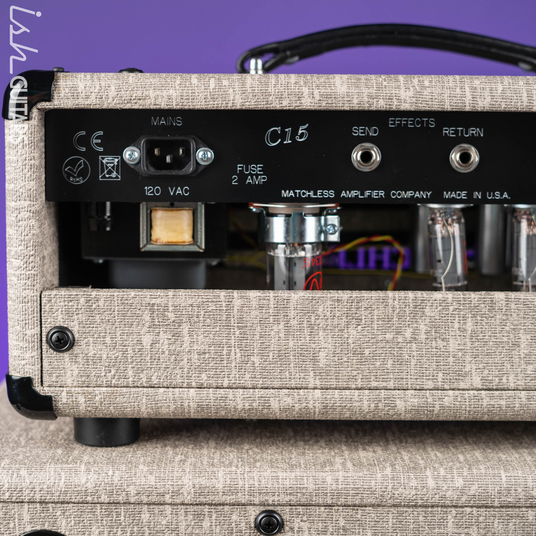 Matchless HC-15 Amplifier Head & ESS 1x12 Cabinet Fawn - Image 9