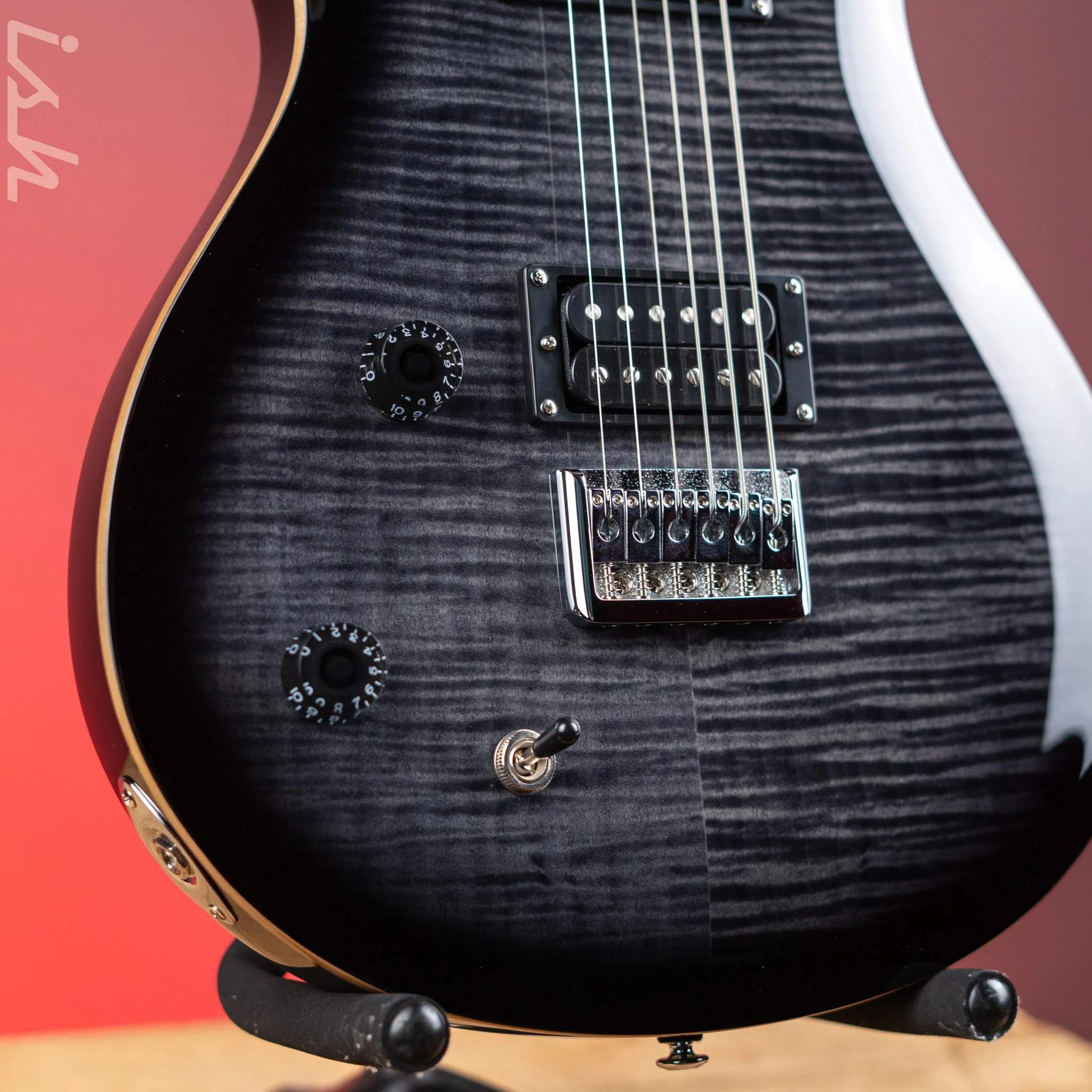 PRS SE 277 Baritone Left Handed Electric Guitar Charcoal Burst - Image 4