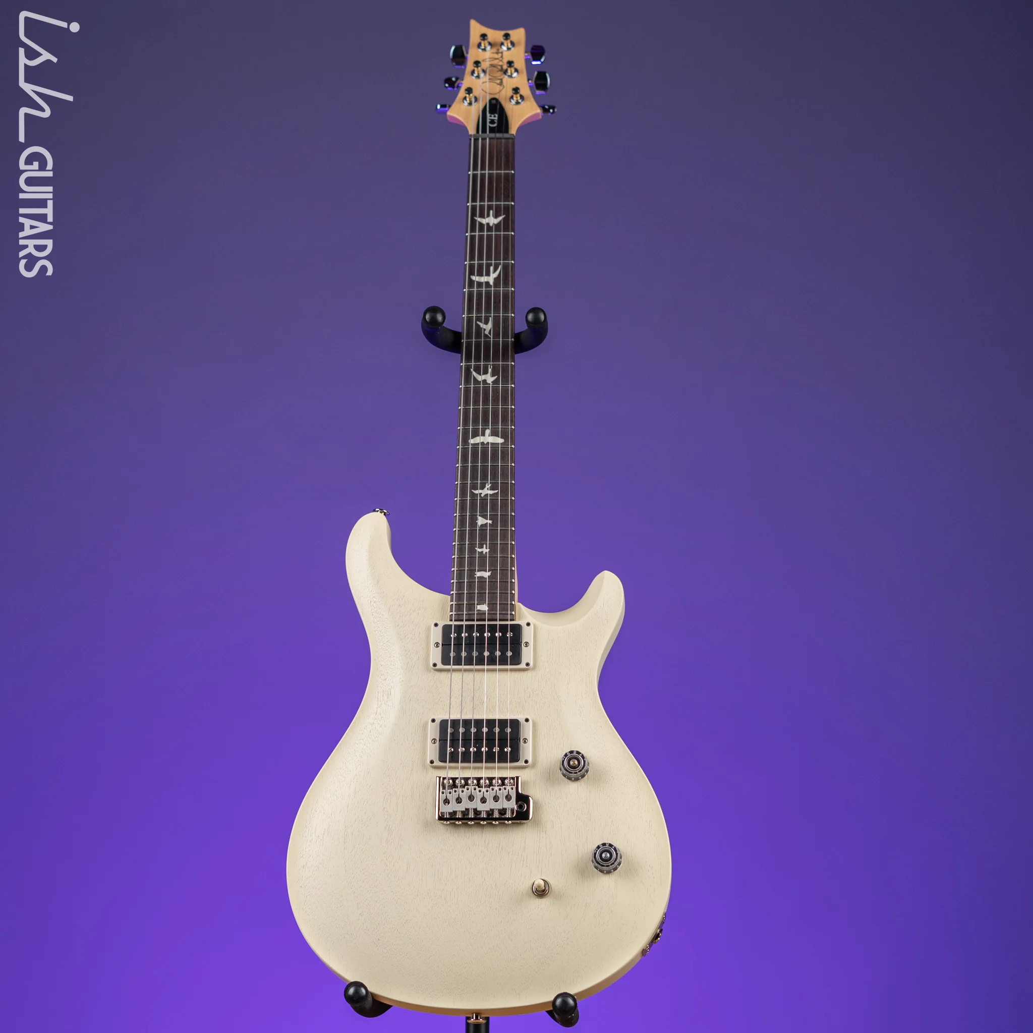 PRS CE 24 Standard Satin Nitro Electric Guitar Antique White - Image 2
