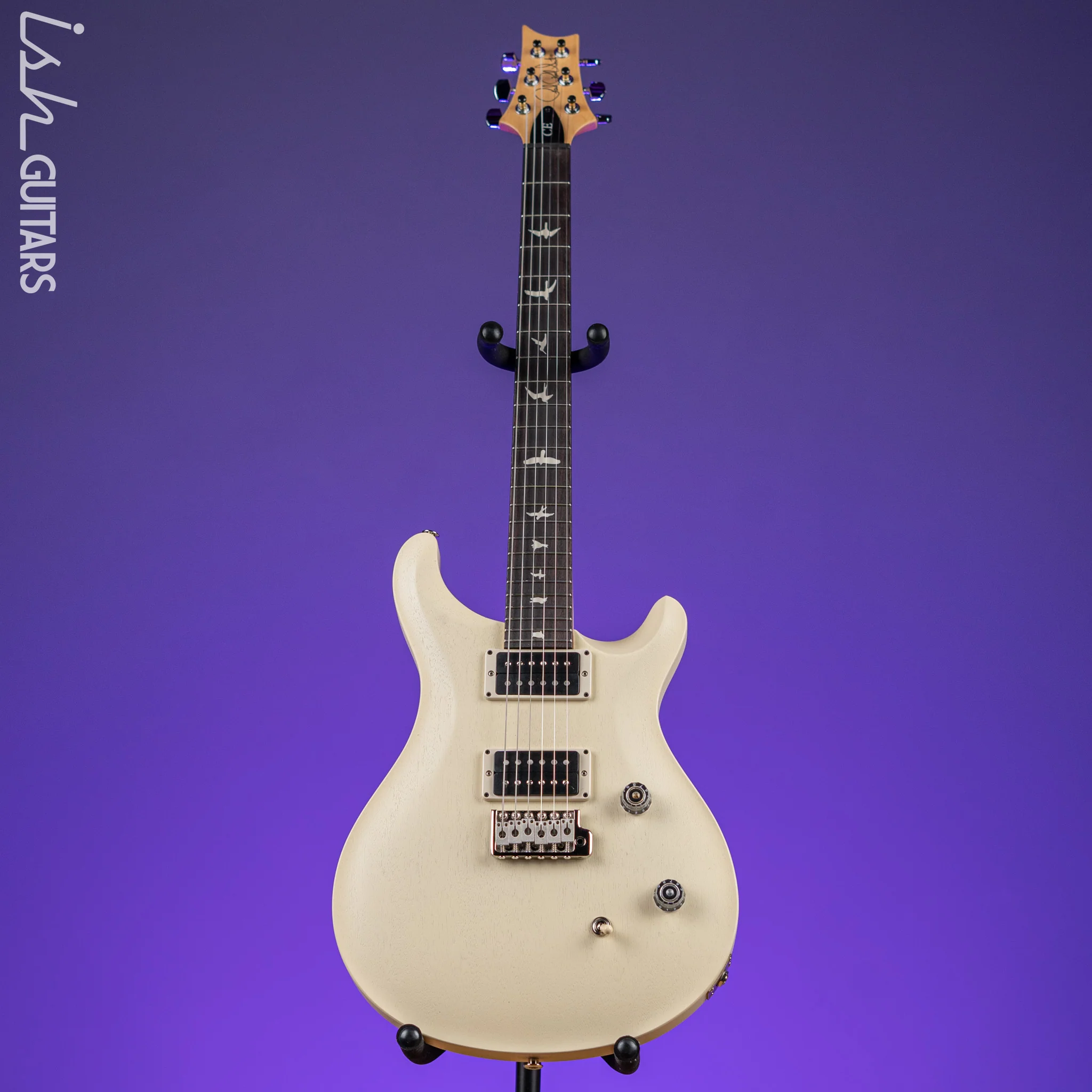 PRS CE 24 Standard Satin Nitro Electric Guitar Antique White - Image 2