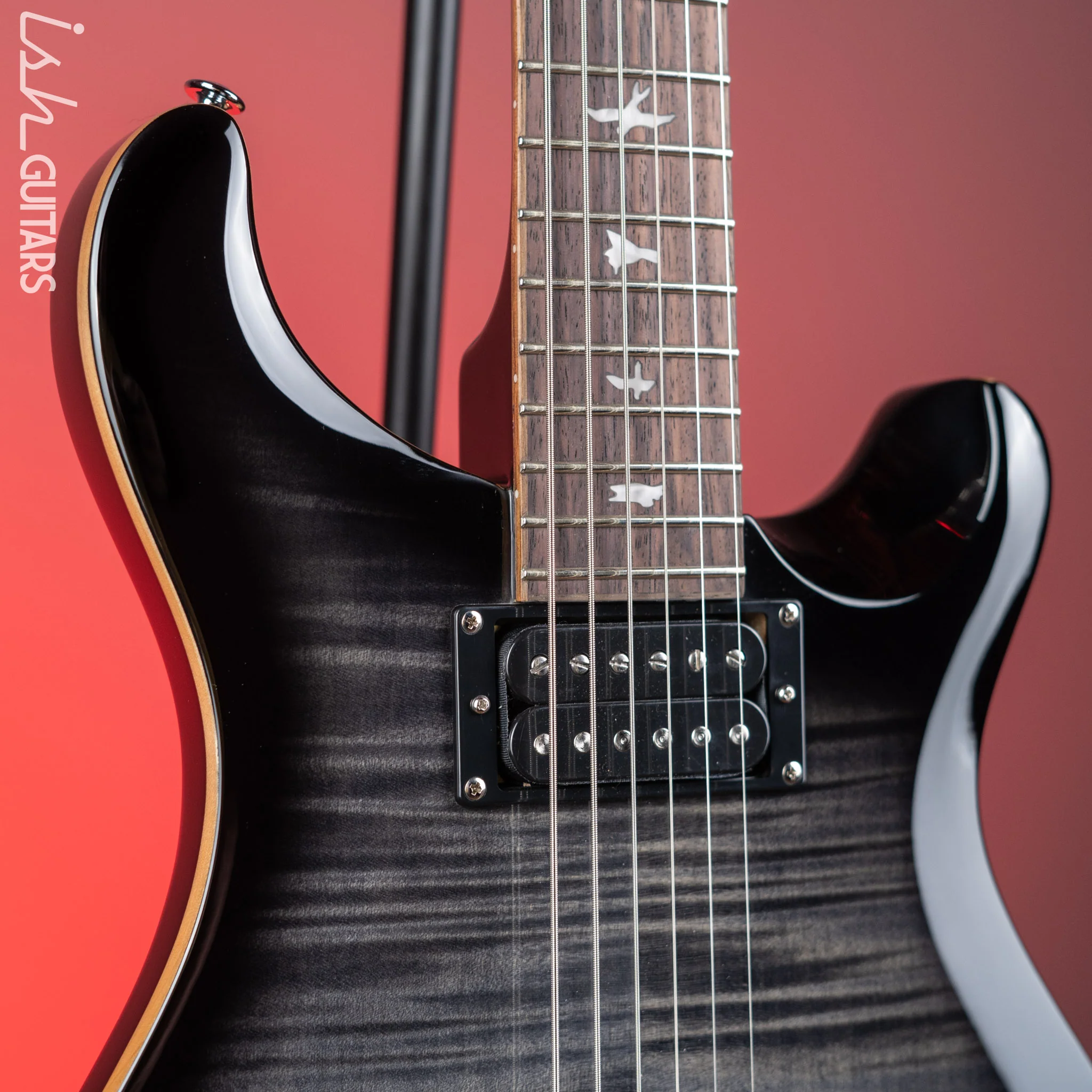 2023 PRS SE 277 Baritone Electric Guitar Charcoal Burst - Image 3