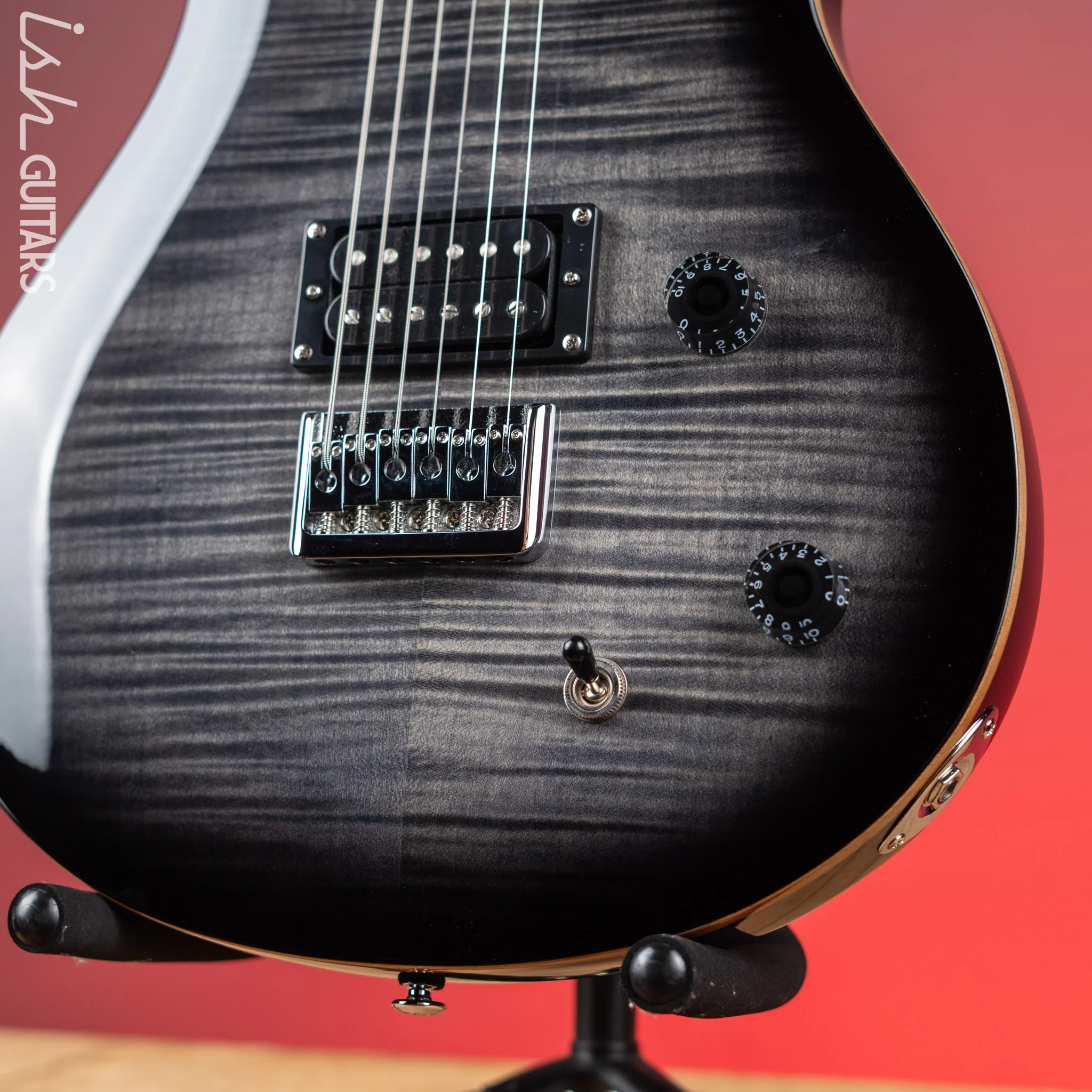 2023 PRS SE 277 Baritone Electric Guitar Charcoal Burst - Image 4