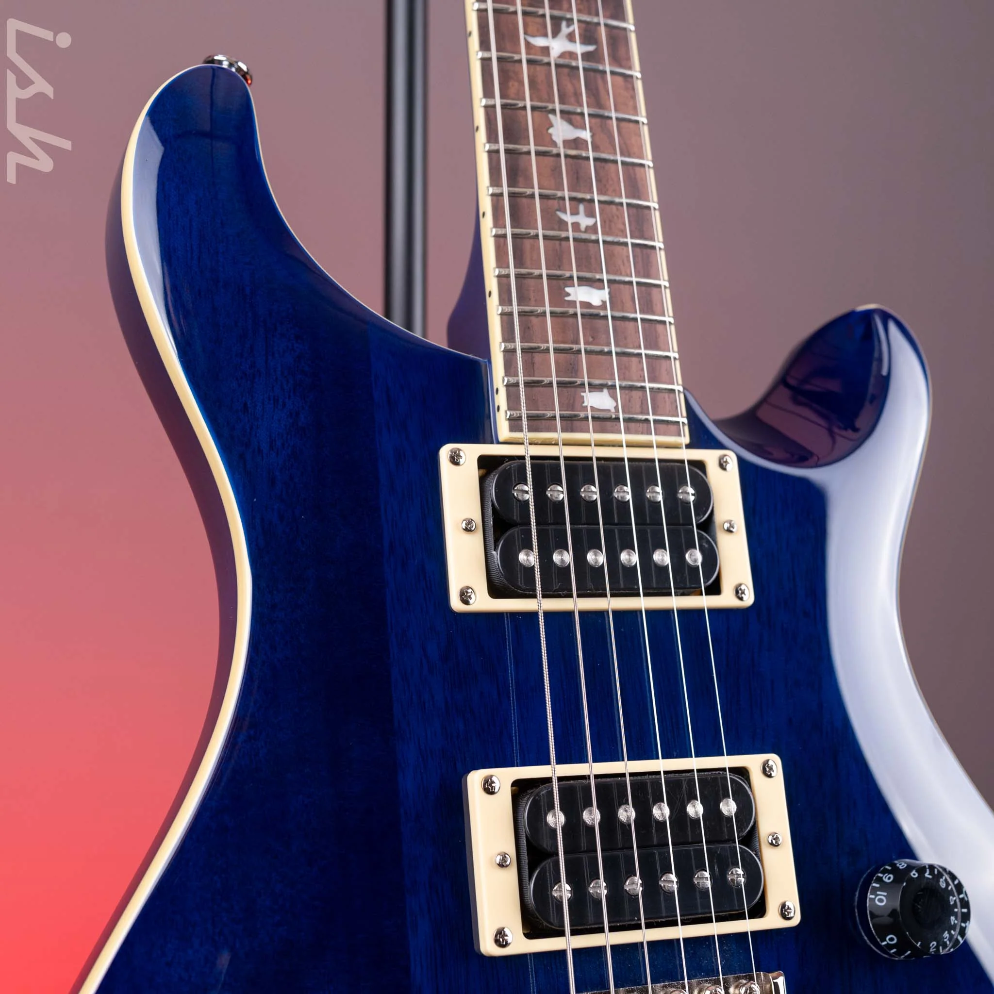 2023 PRS SE Standard 24-08 Electric Guitar Translucent Blue - Image 3