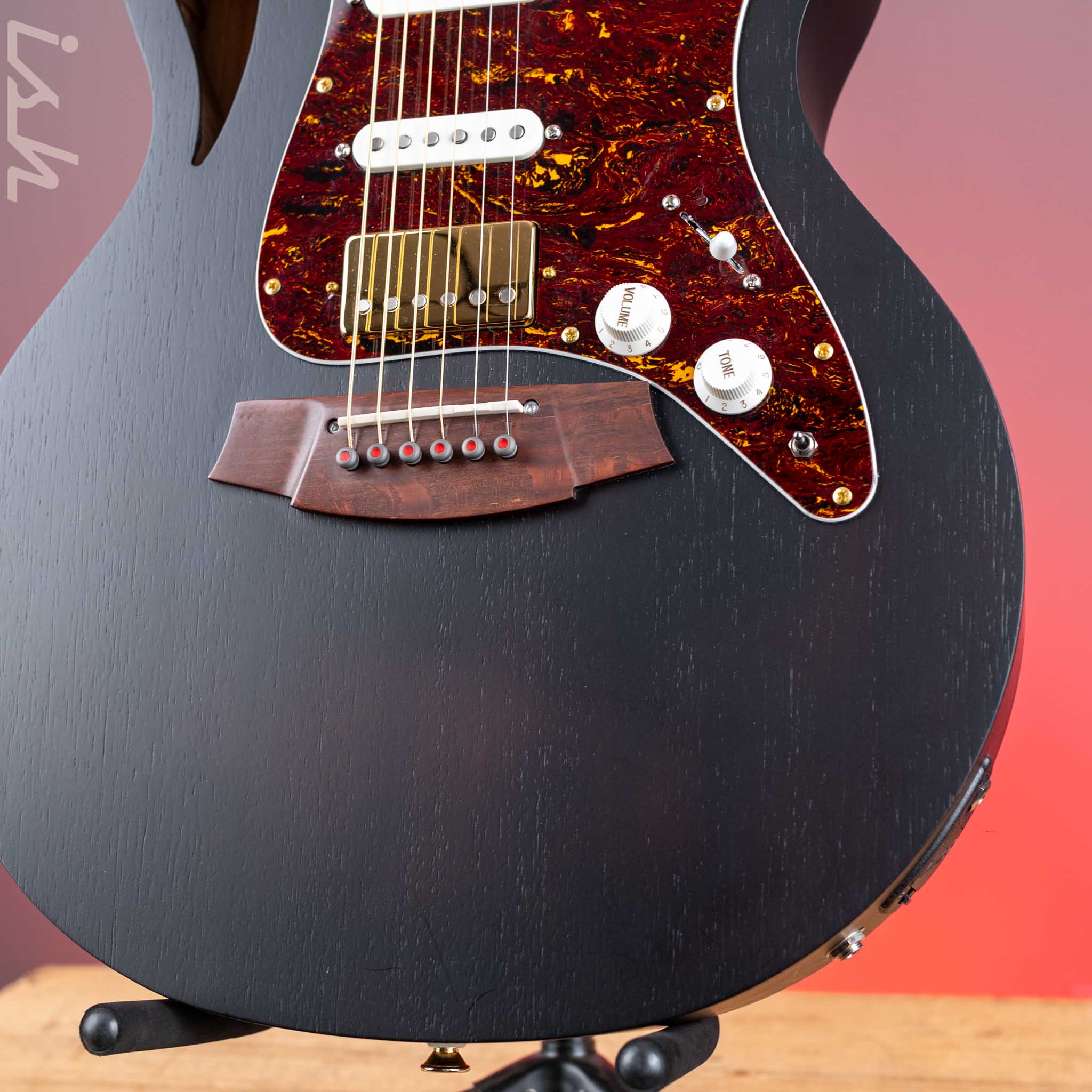 2024 Cole Clark True Hybrid TL2EC-BLBL-HSS Black Satin - Image 4