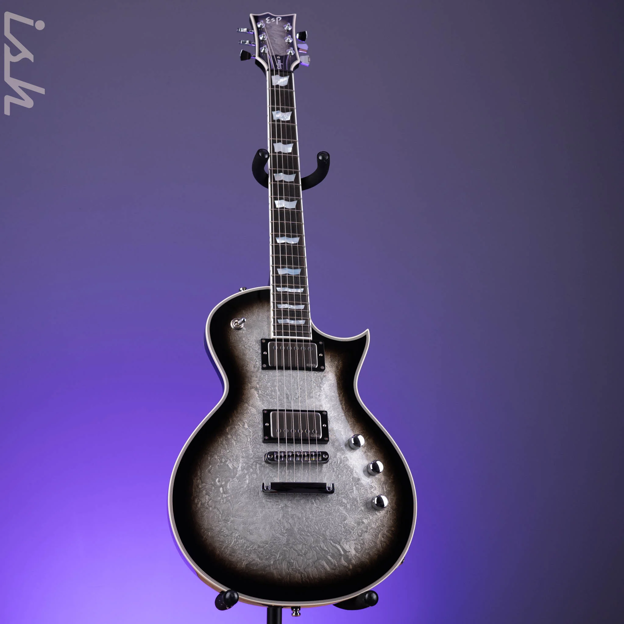ESP Eclipse Custom Silver Liquid Metal Burst - Image 2