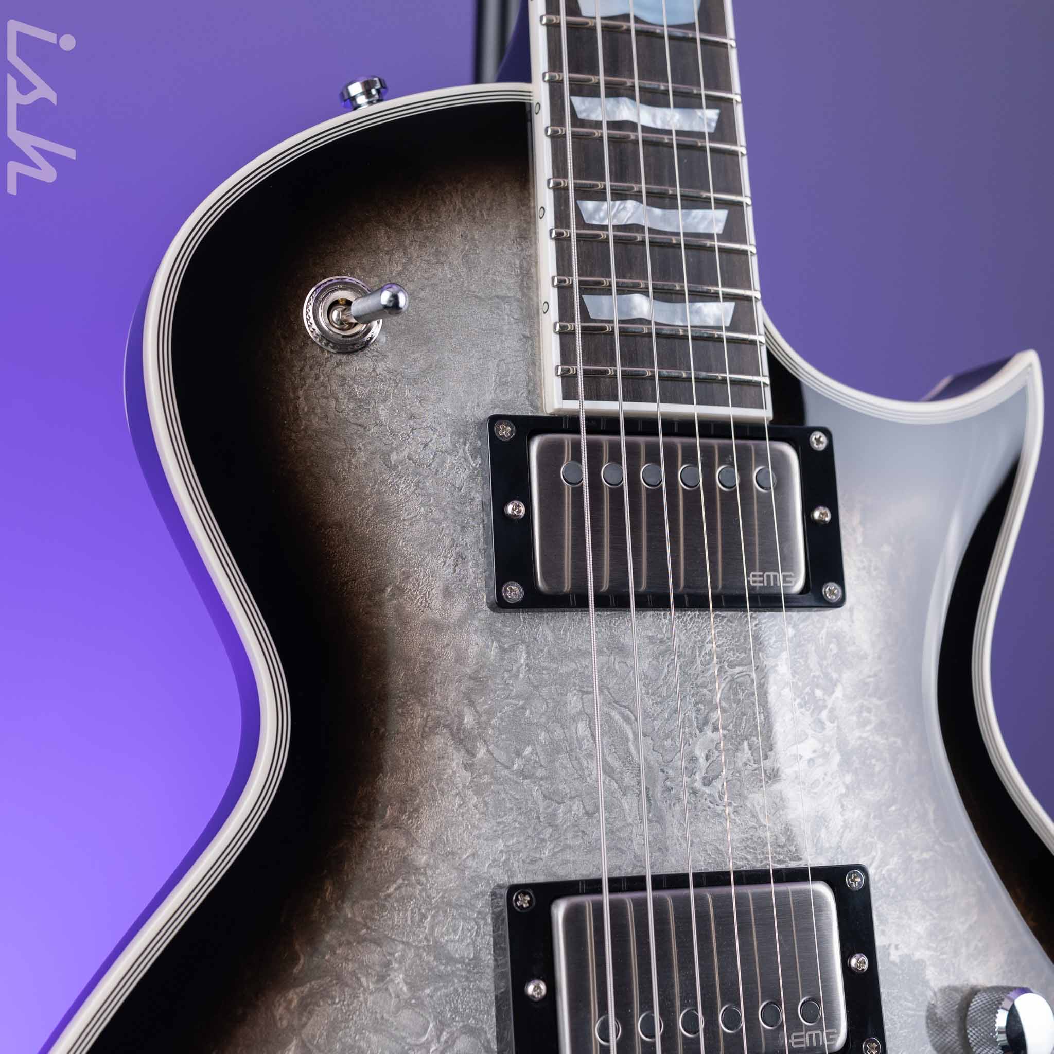 ESP Eclipse Custom Silver Liquid Metal Burst - Image 3