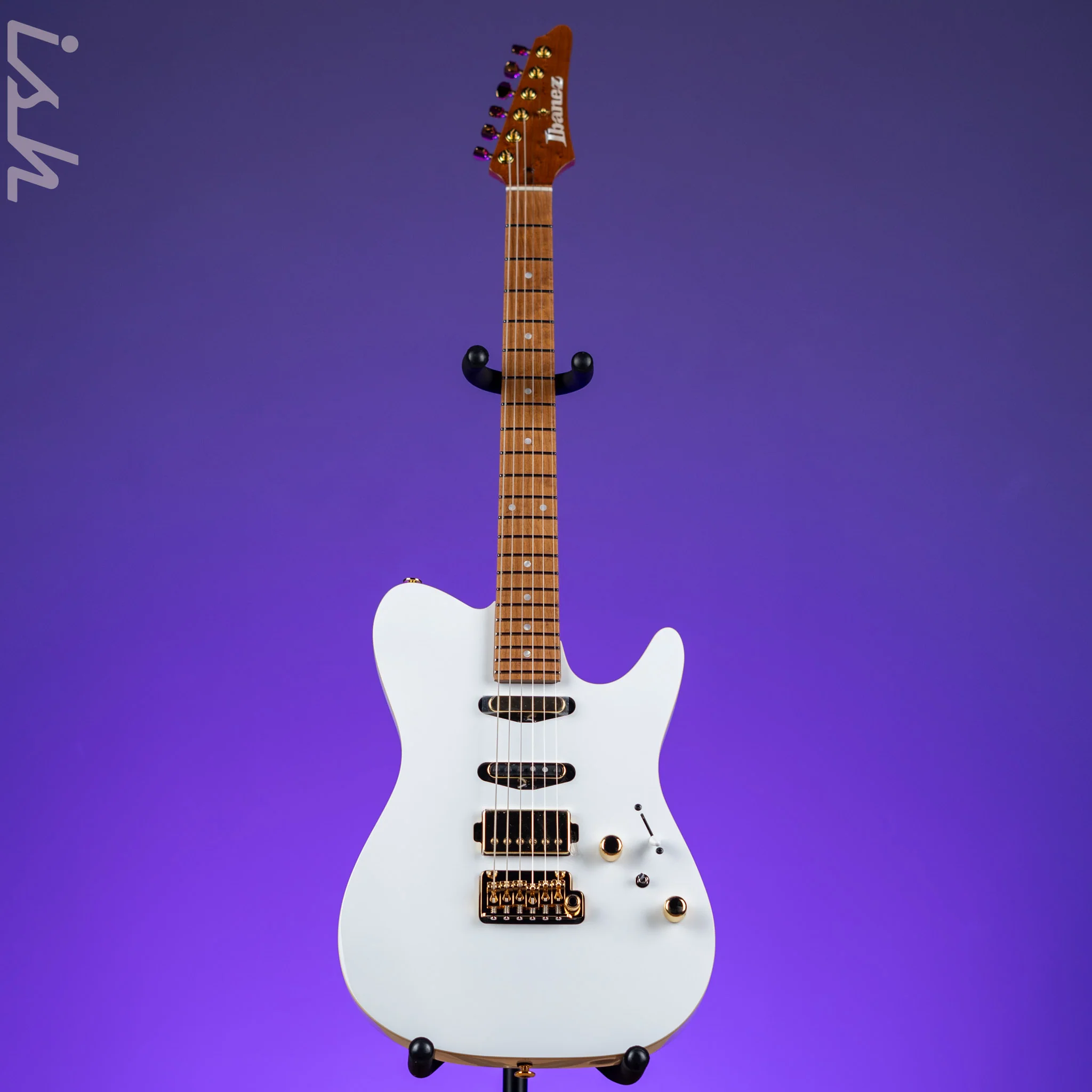 Ibanez LB1 Lari Basilio Signature Prestige Electric Guitar White - Image 2