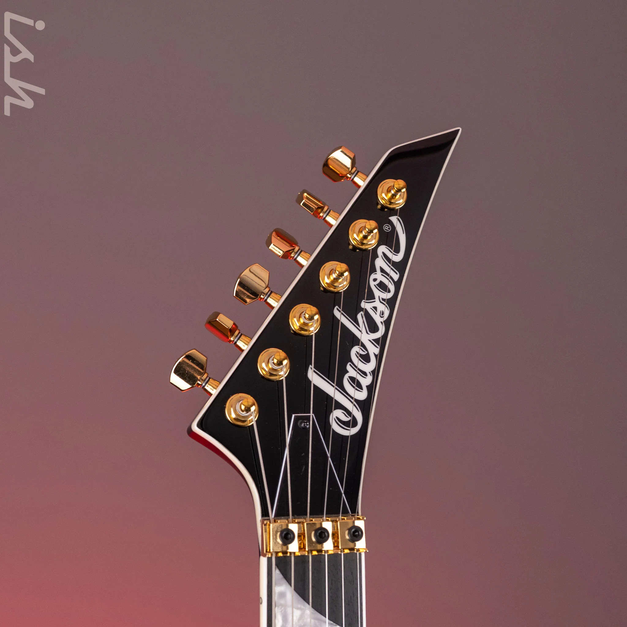 2024 Jackson MJ Series Rhoads RR24MG Electric Guitar Black with Yellow Pinstripes Demo - Image 7