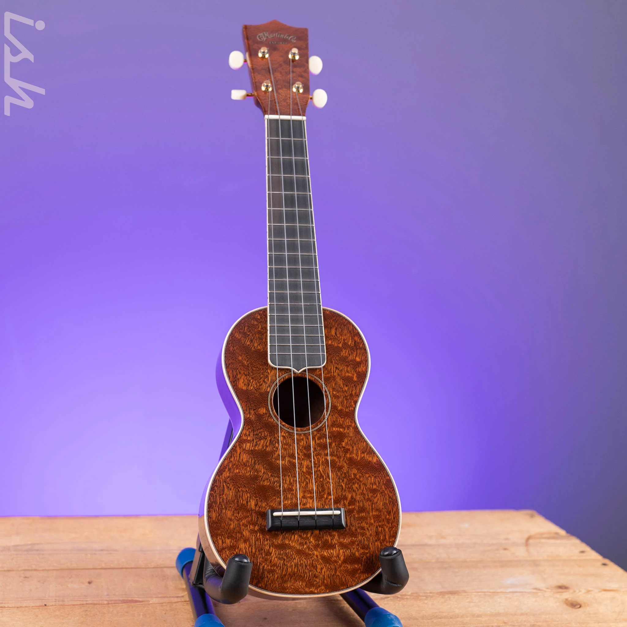 2024 Martin Custom Shop Soprano Ukulele Natural Quilted Sapele - Image 2