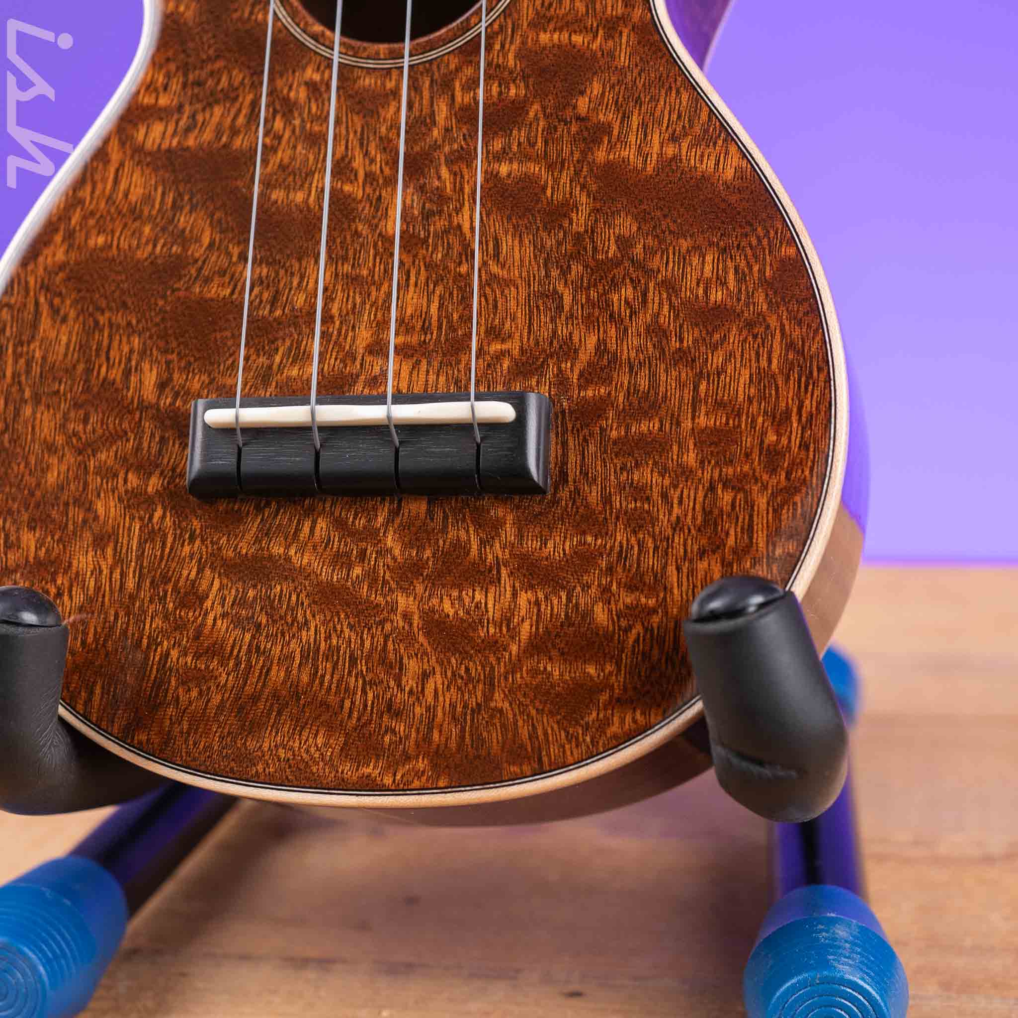 2024 Martin Custom Shop Soprano Ukulele Natural Quilted Sapele - Image 4
