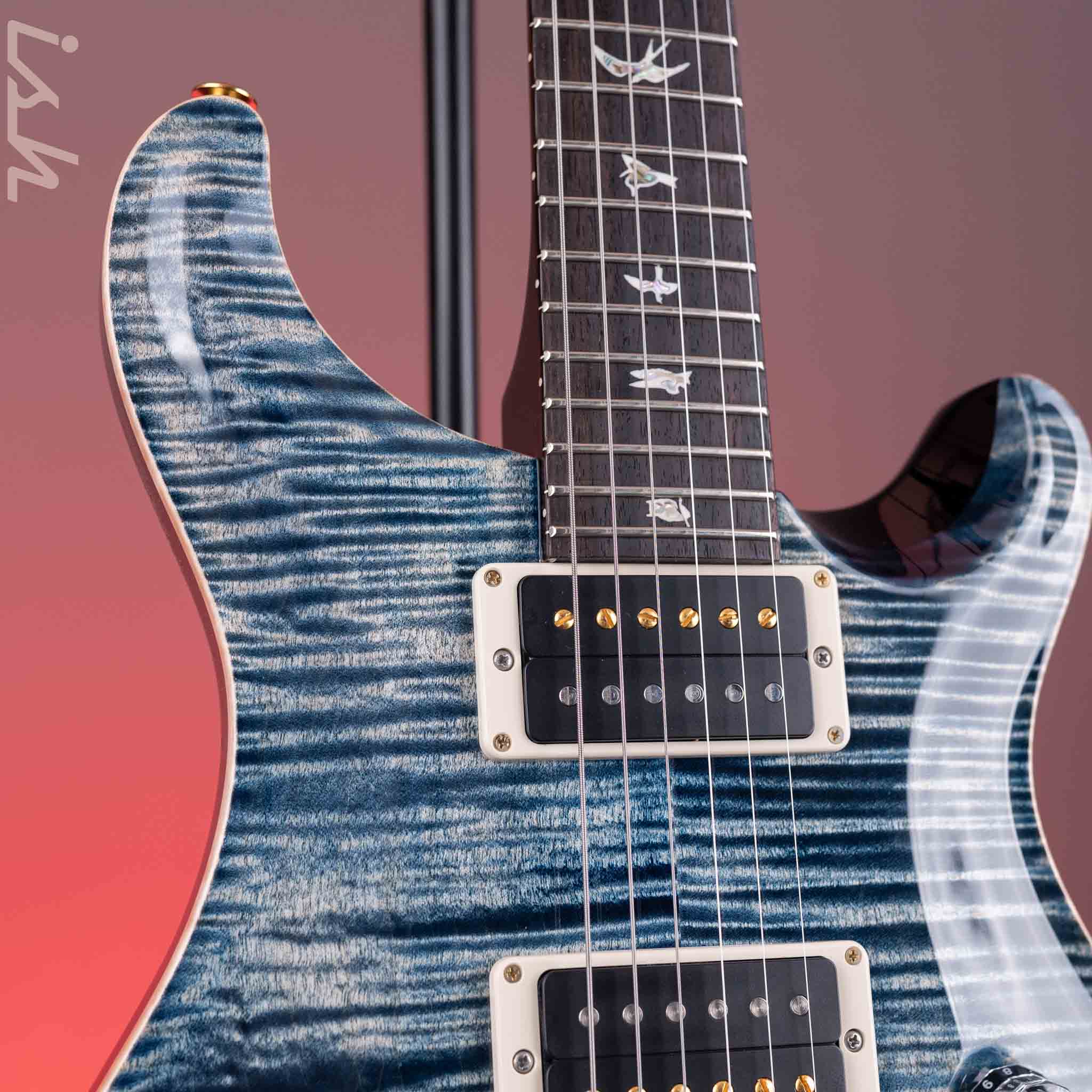 PRS Custom 24 10-Top Electric Guitar Faded Whale Blue Demo - Image 3