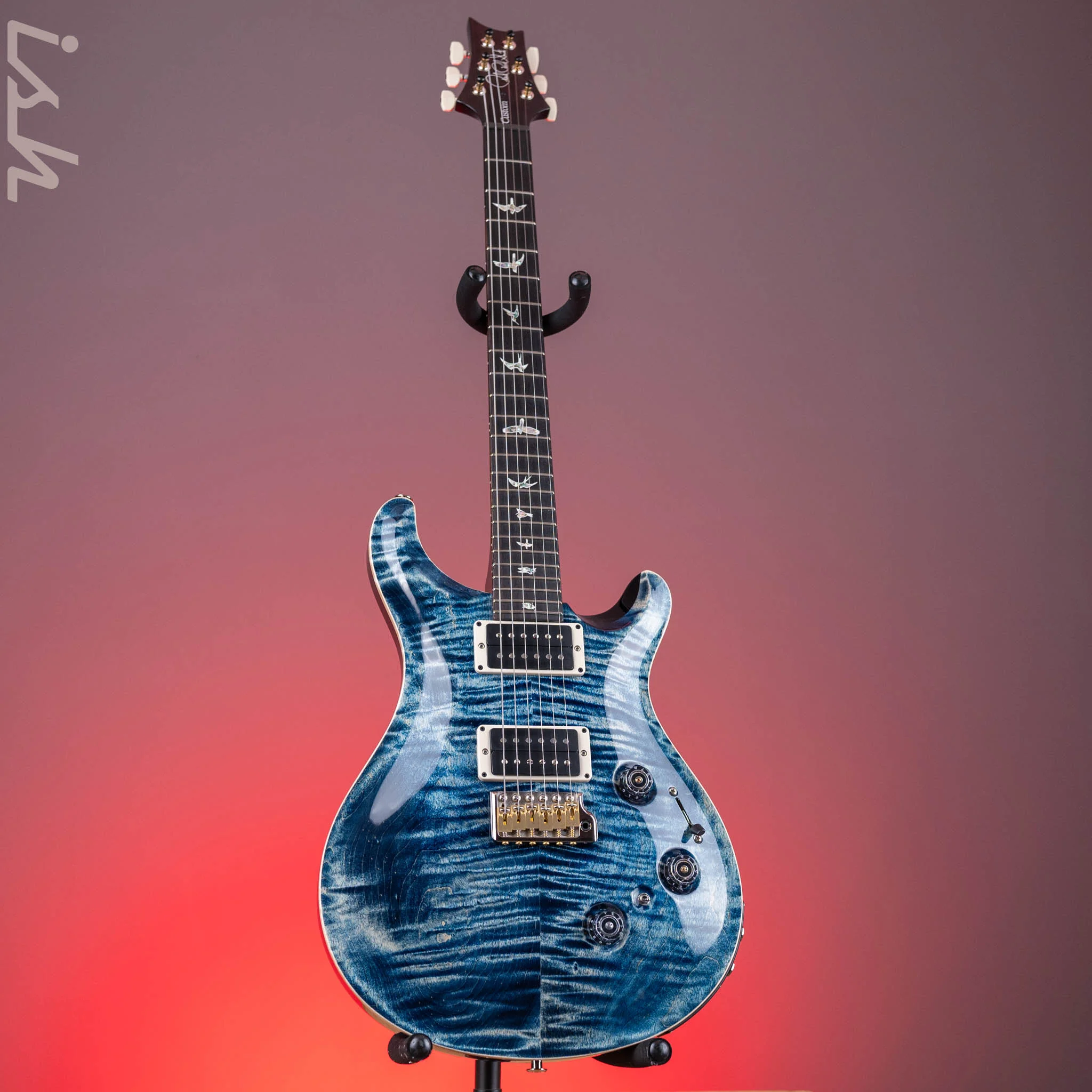 2024 PRS Custom 24 Piezo Electric Guitar Faded Whale Blue - Image 2
