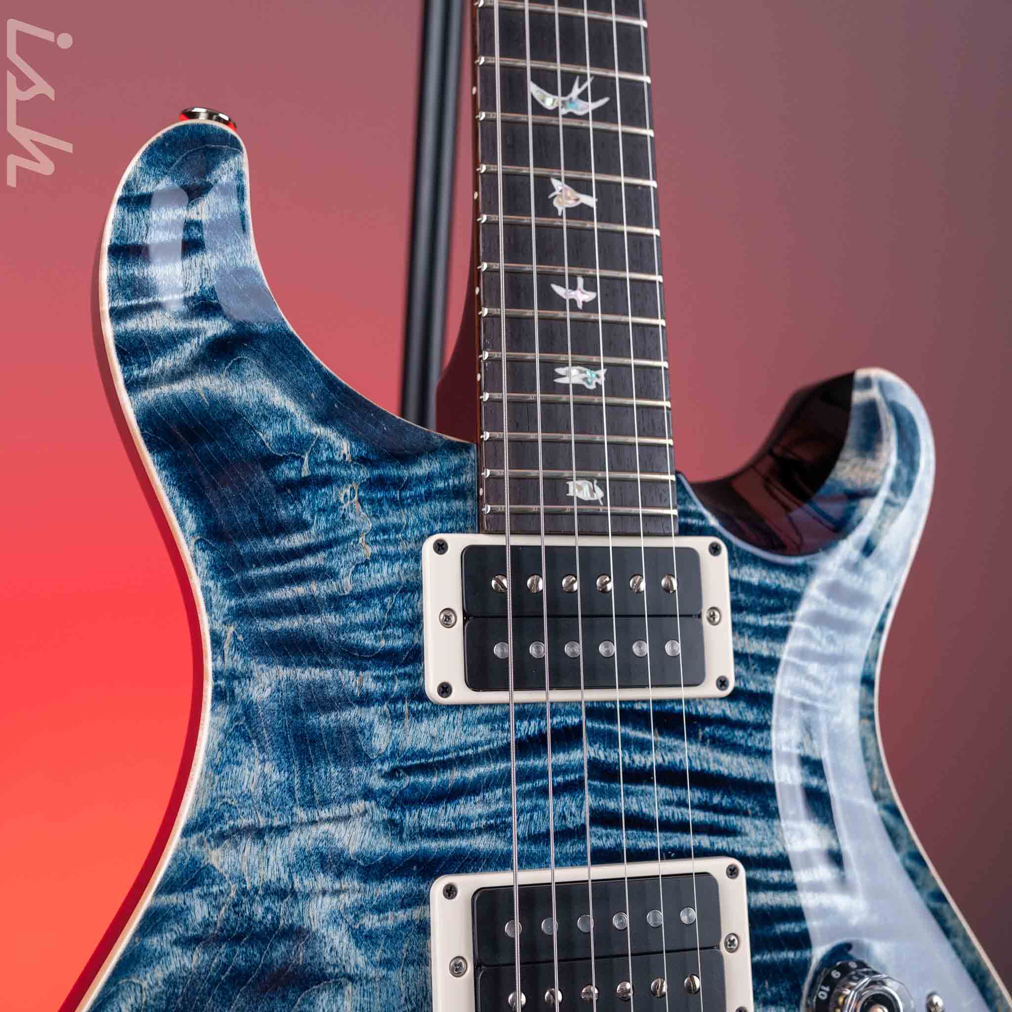 2024 PRS Custom 24 Piezo Electric Guitar Faded Whale Blue - Image 3