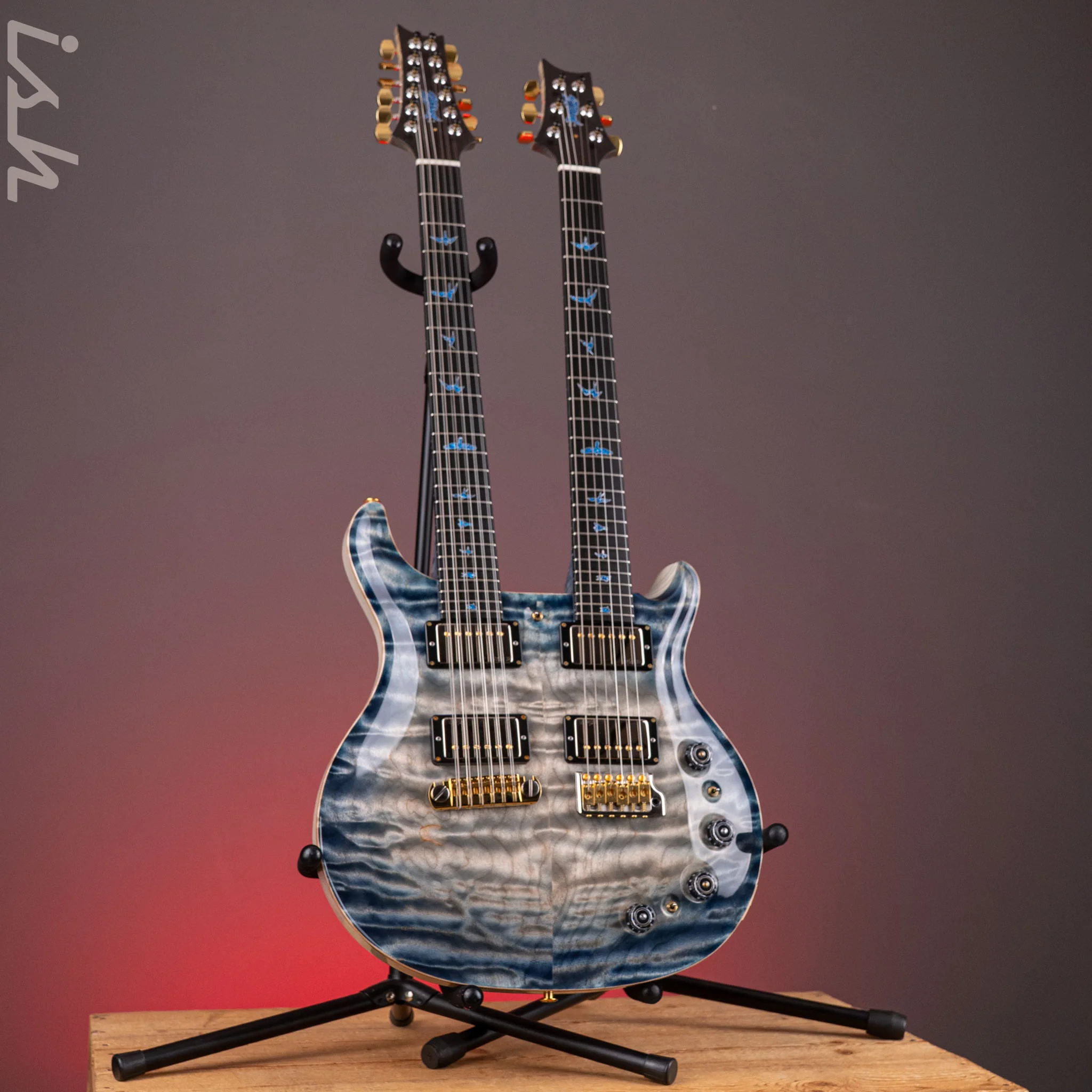2024 PRS Private Stock Custom 22 / 12-String Double Neck Indigo Glow - Image 2