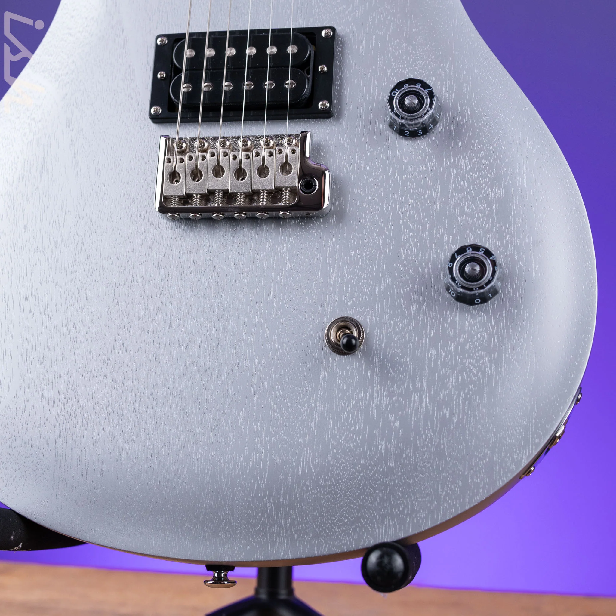 2024 PRS SE CE 24 Standard Satin Electric Guitar Metallic Silver Satin - Image 4