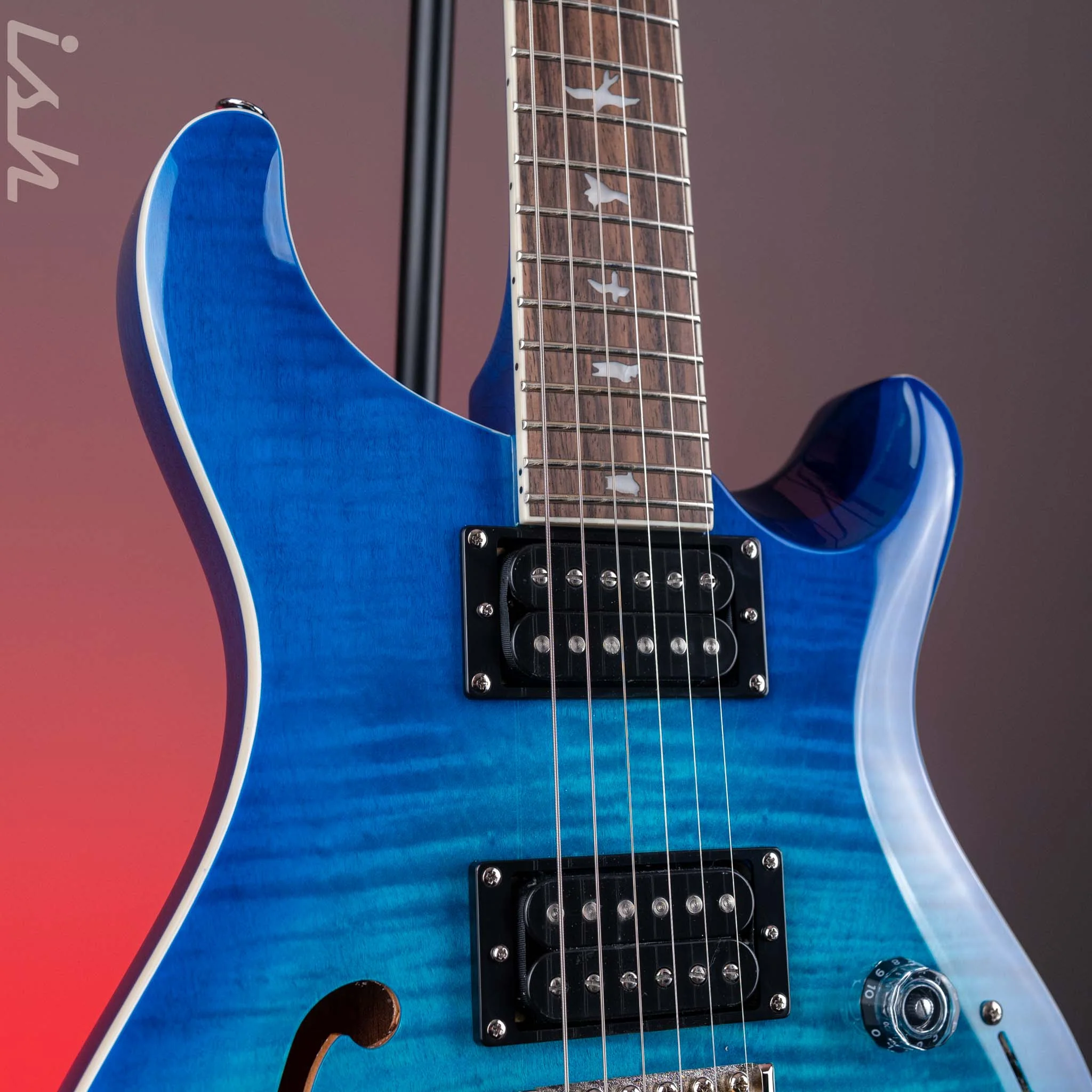 2024 PRS SE Custom 24 Semi-Hollow Piezo Lake Blue - Image 3