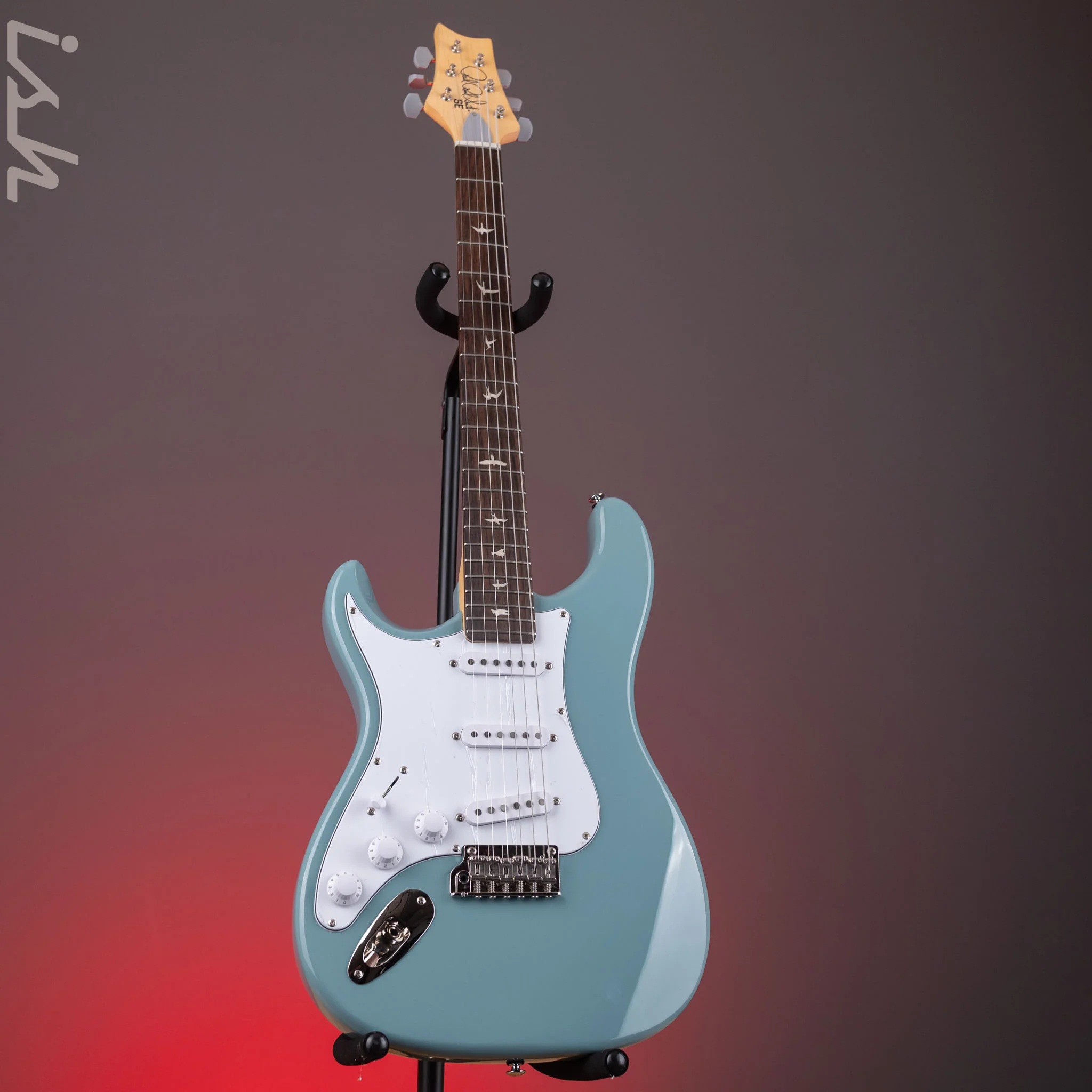 2024 PRS SE Silver Sky Lefty Stone Blue - Rosewood Board - Image 2