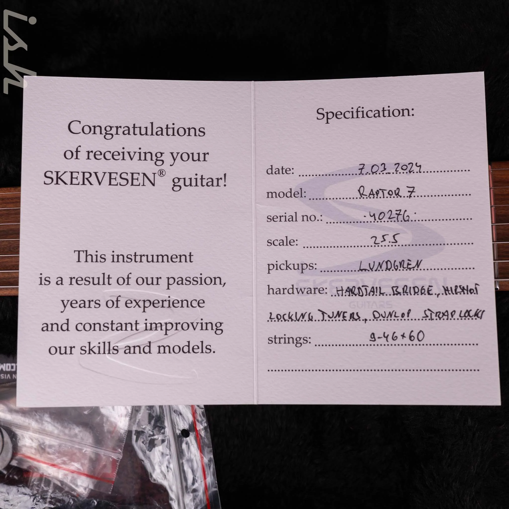 2024 Skervesen Raptor 7-String Black Satin - Image 15
