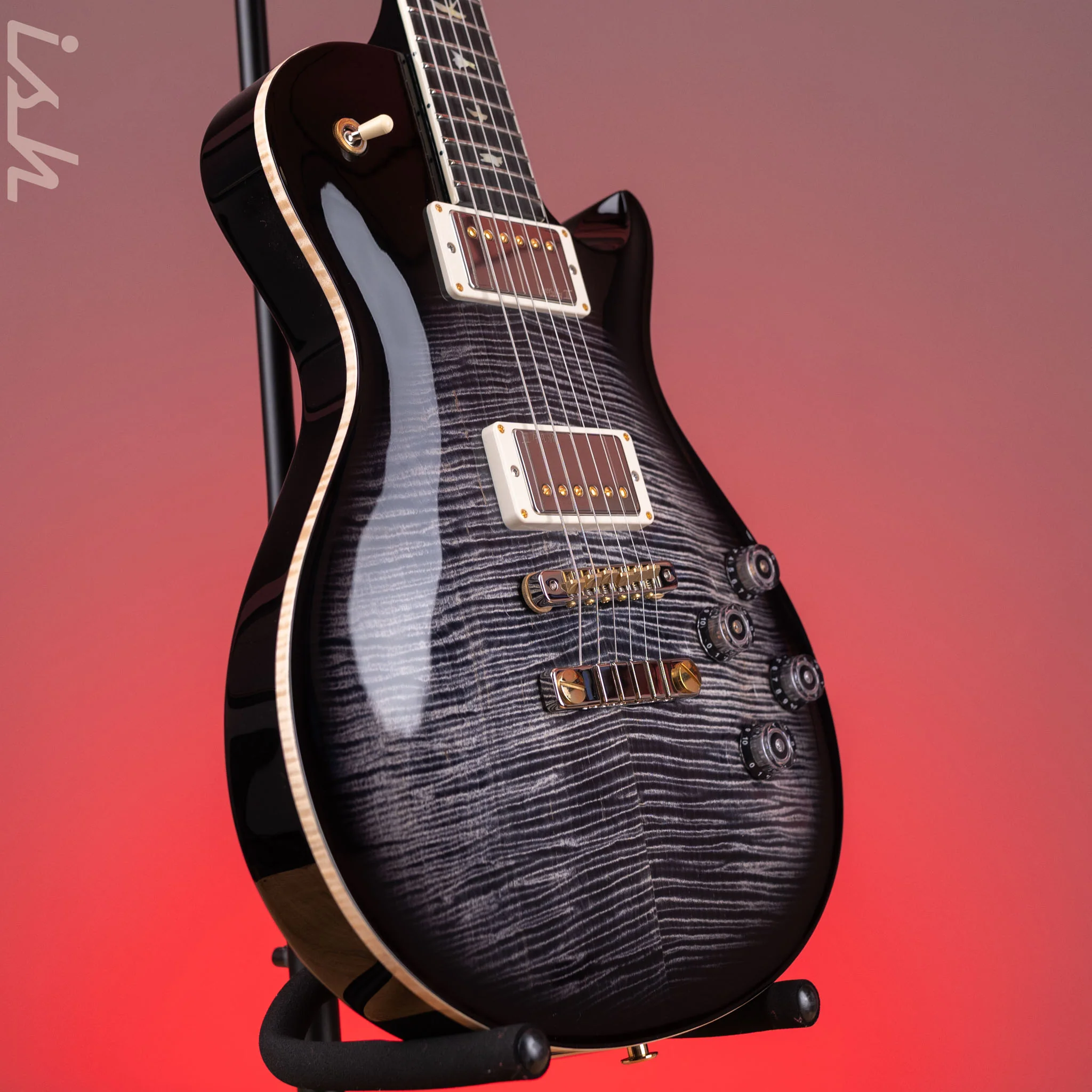 PRS Wood Library McCarty 594 Singlecut 10-Top Charcoal Burst - Image 3