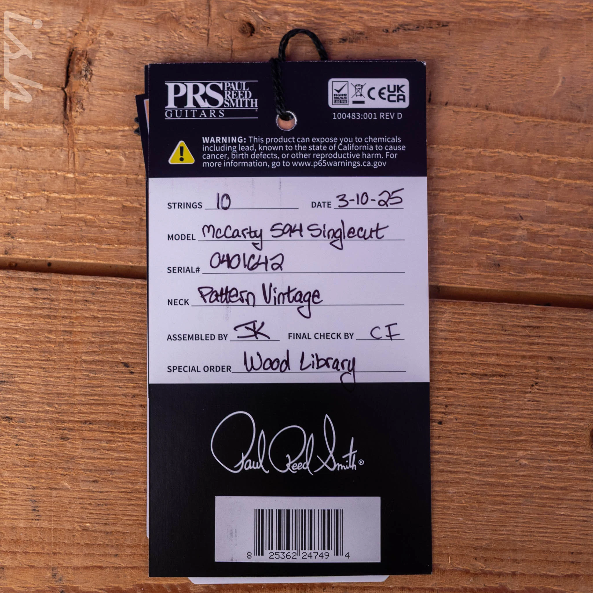 PRS Wood Library McCarty 594 Singlecut 594 10-Top Jade - Image 12