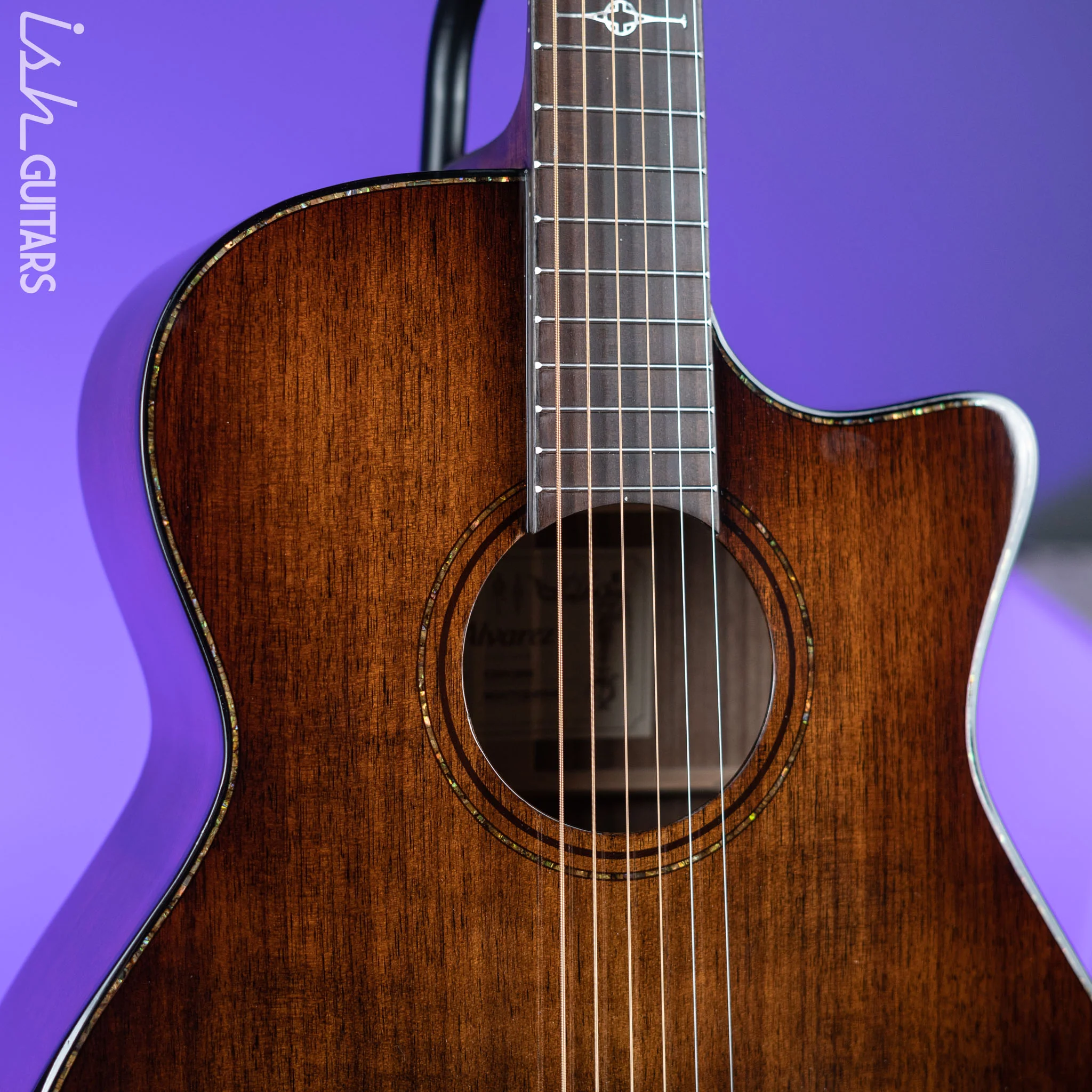 Alvarez MGA77CEAR Masterworks Elite Acoustic-Electric Guitar Shadow Burst - Image 3
