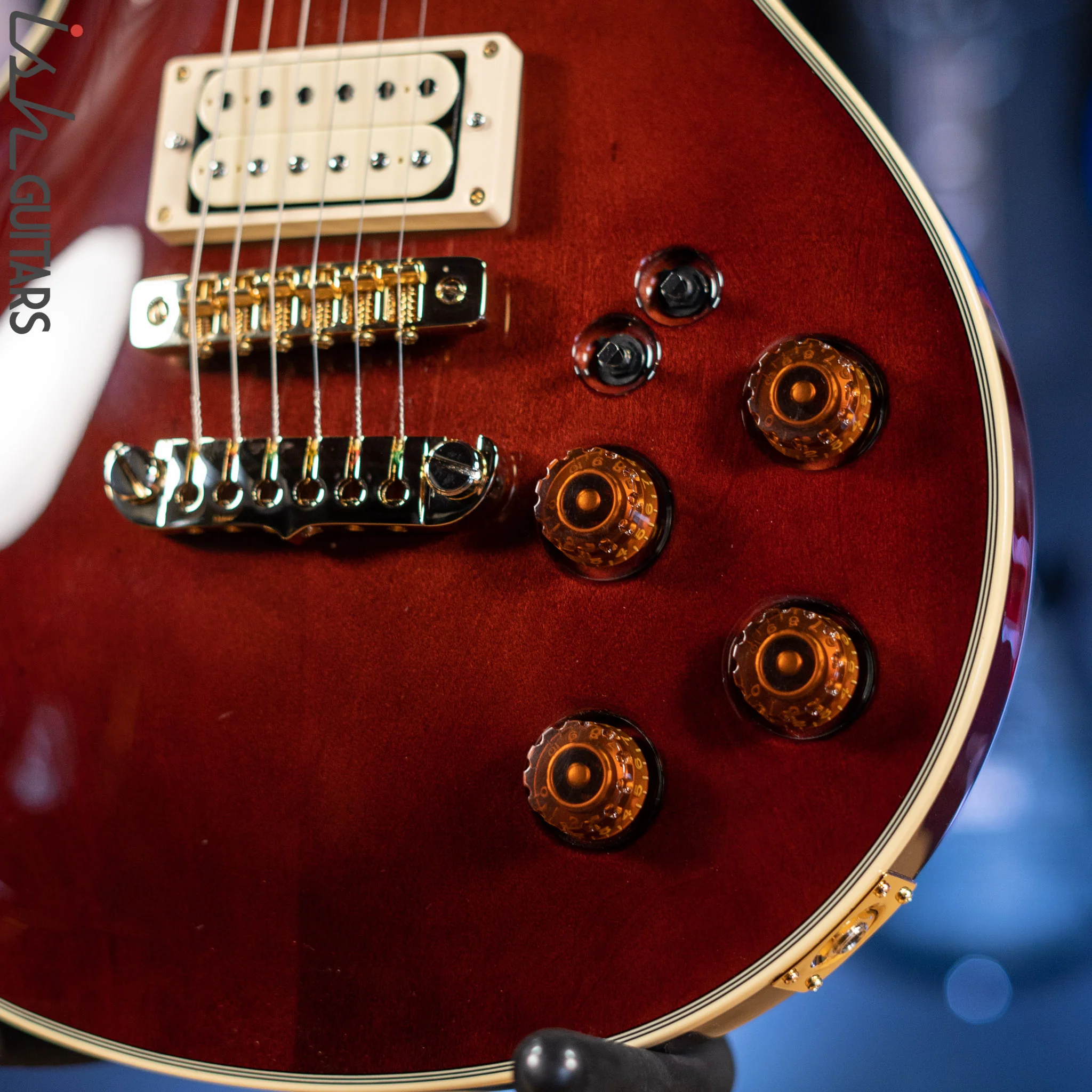 Aria Pro II PE-R80 Stained Brown Made in Japan MIJ Electric Guitar - Image 4