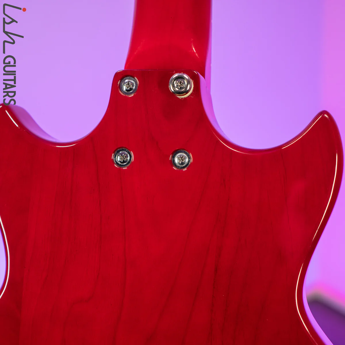 Aria Pro II PE Series Double Cutaway P90 Pickups Translucent Red - Image 10