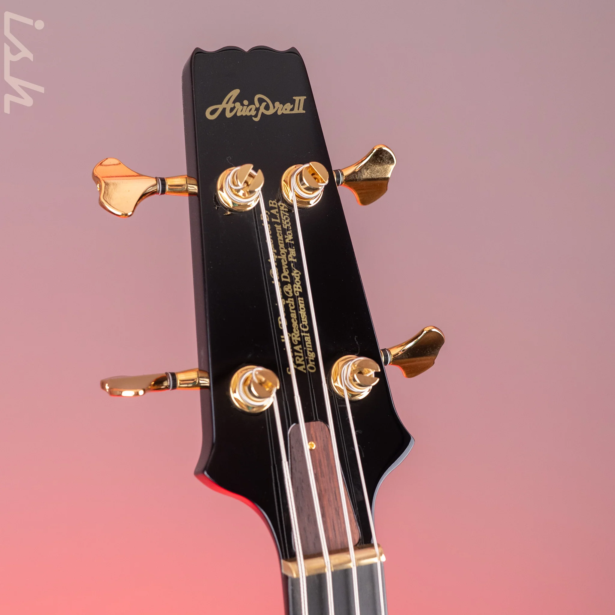 Aria Pro II SB-1000 4-String Bass Black - Image 5