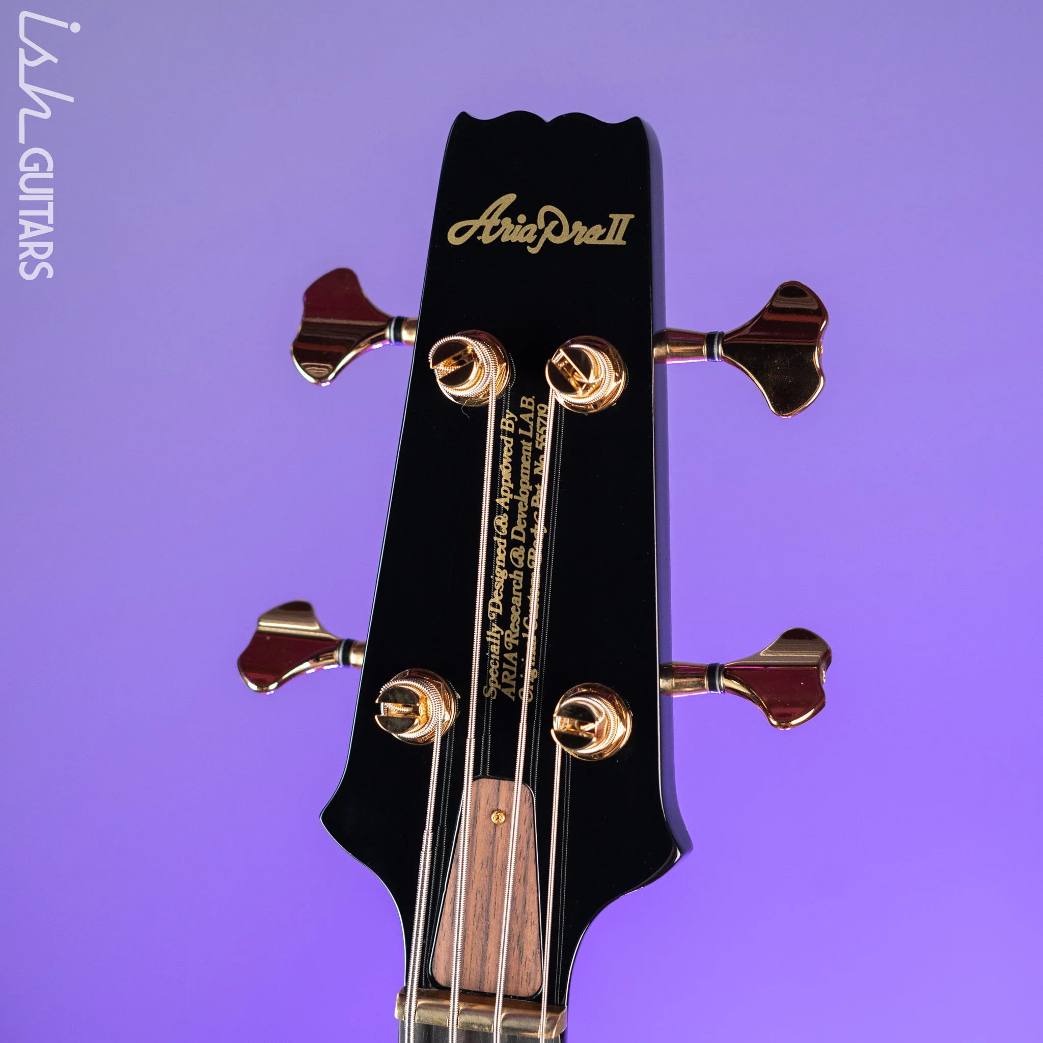 Aria Pro II SB-1000 4-String Bass Guitar Black - Image 5