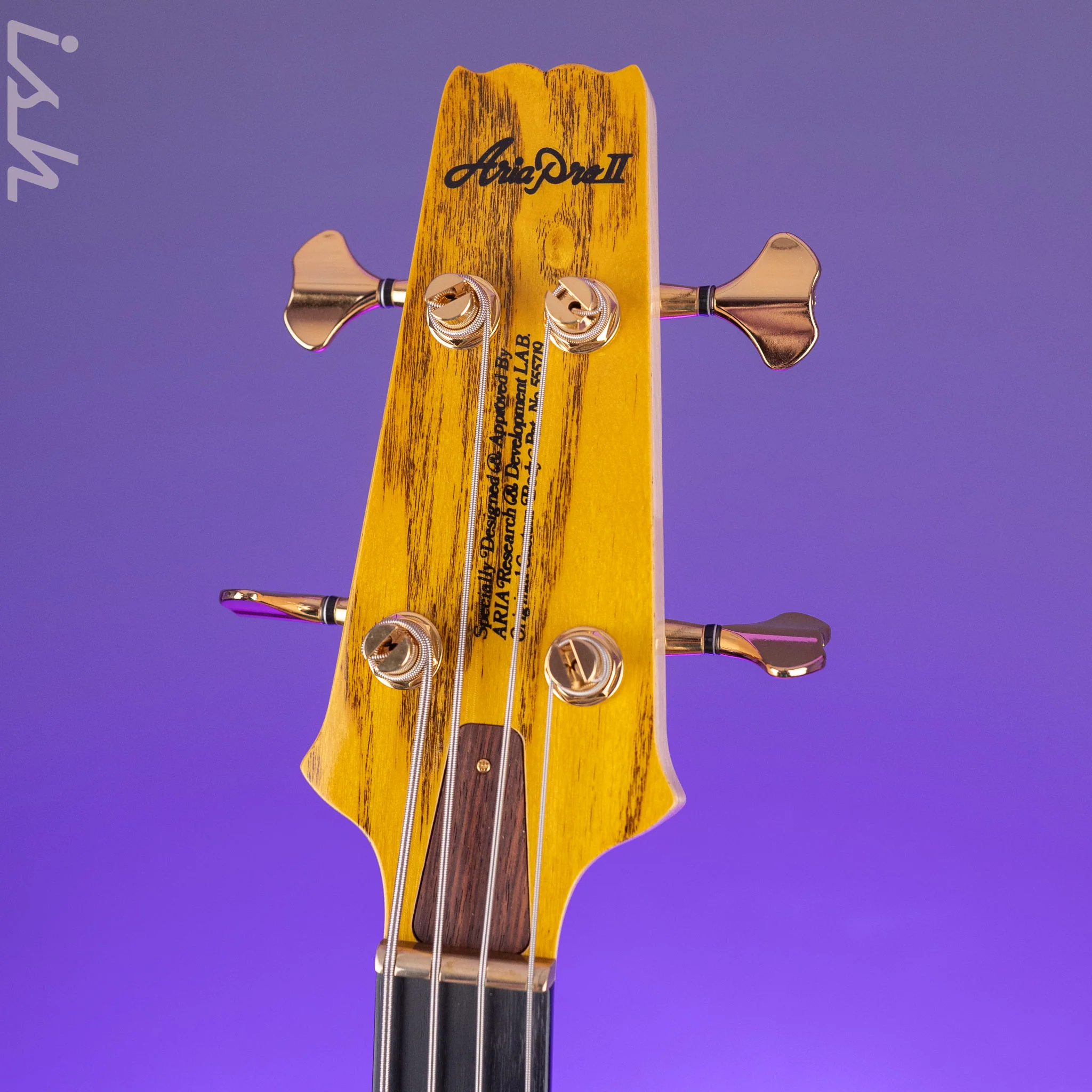 Aria Pro II SB-1000 4-String Bass Natural Oak Demo - Image 5