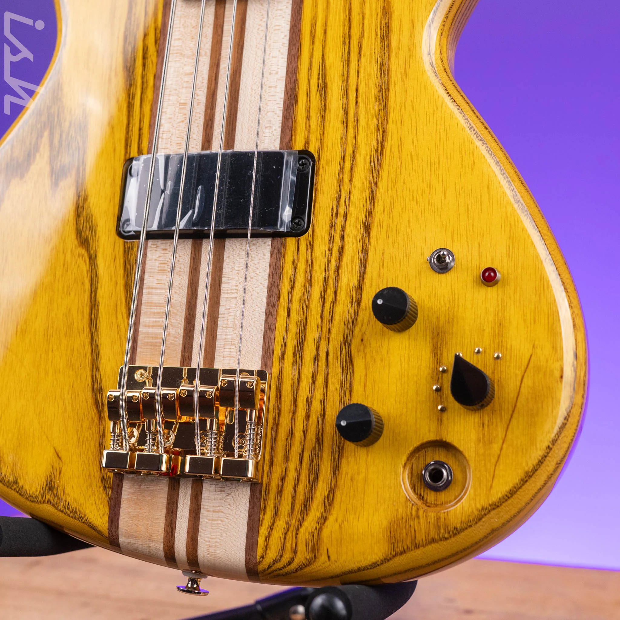 Aria Pro II SB-1000 4-String Bass Natural Oak - Image 4