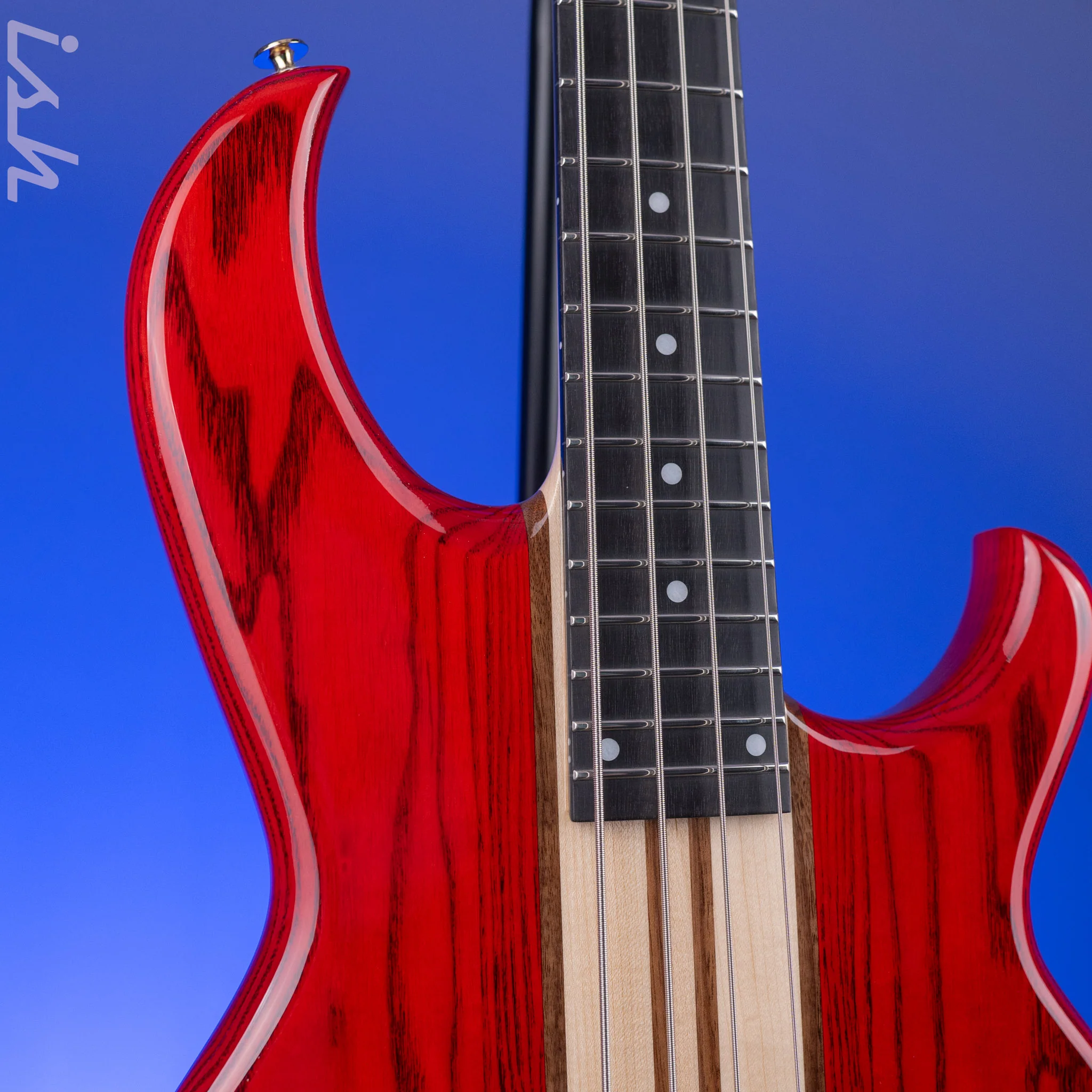 Aria Pro II SB-1000 4-String Bass Padouk Red - Image 3