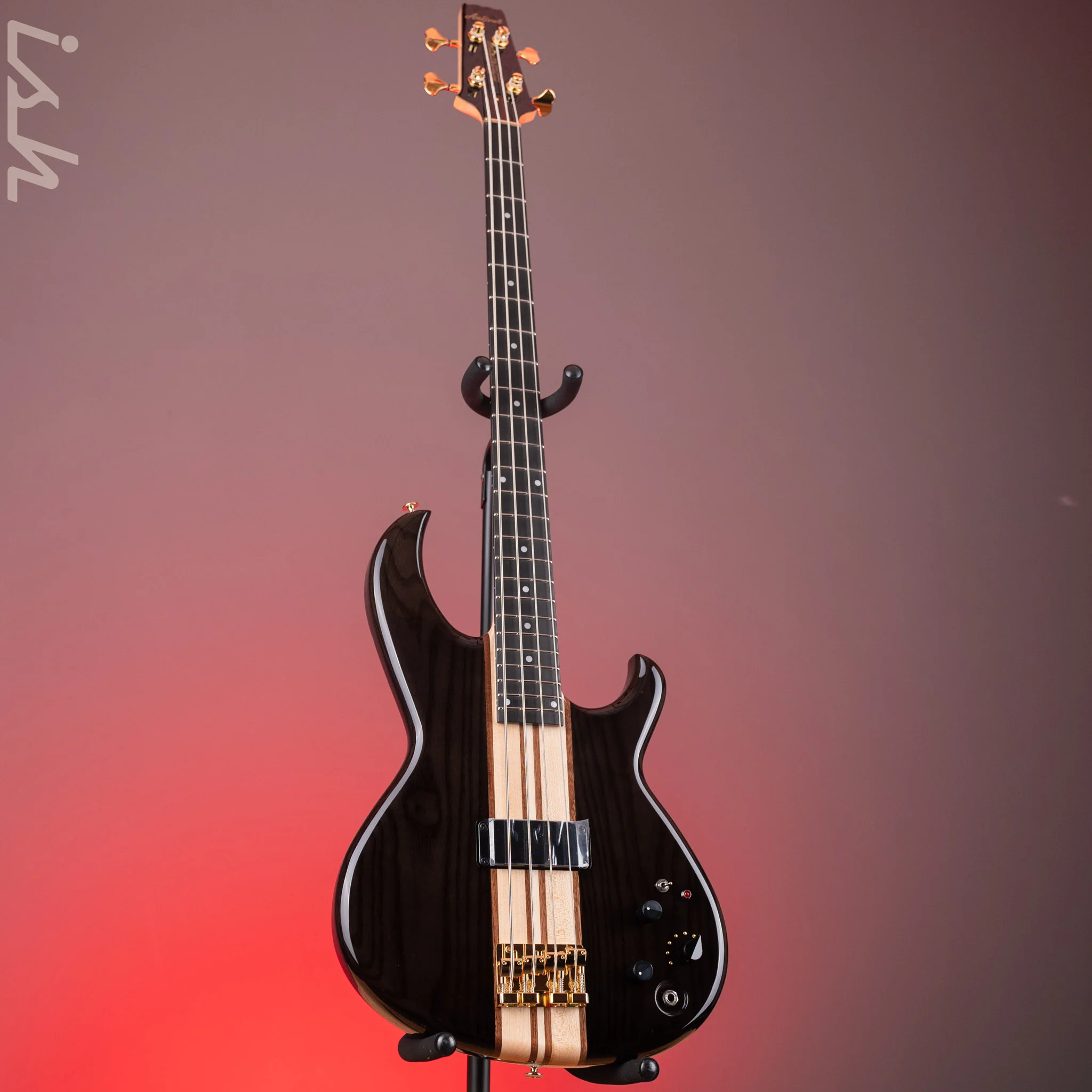 Aria Pro II SB-1000 4-String Bass See-Through Black - Image 2