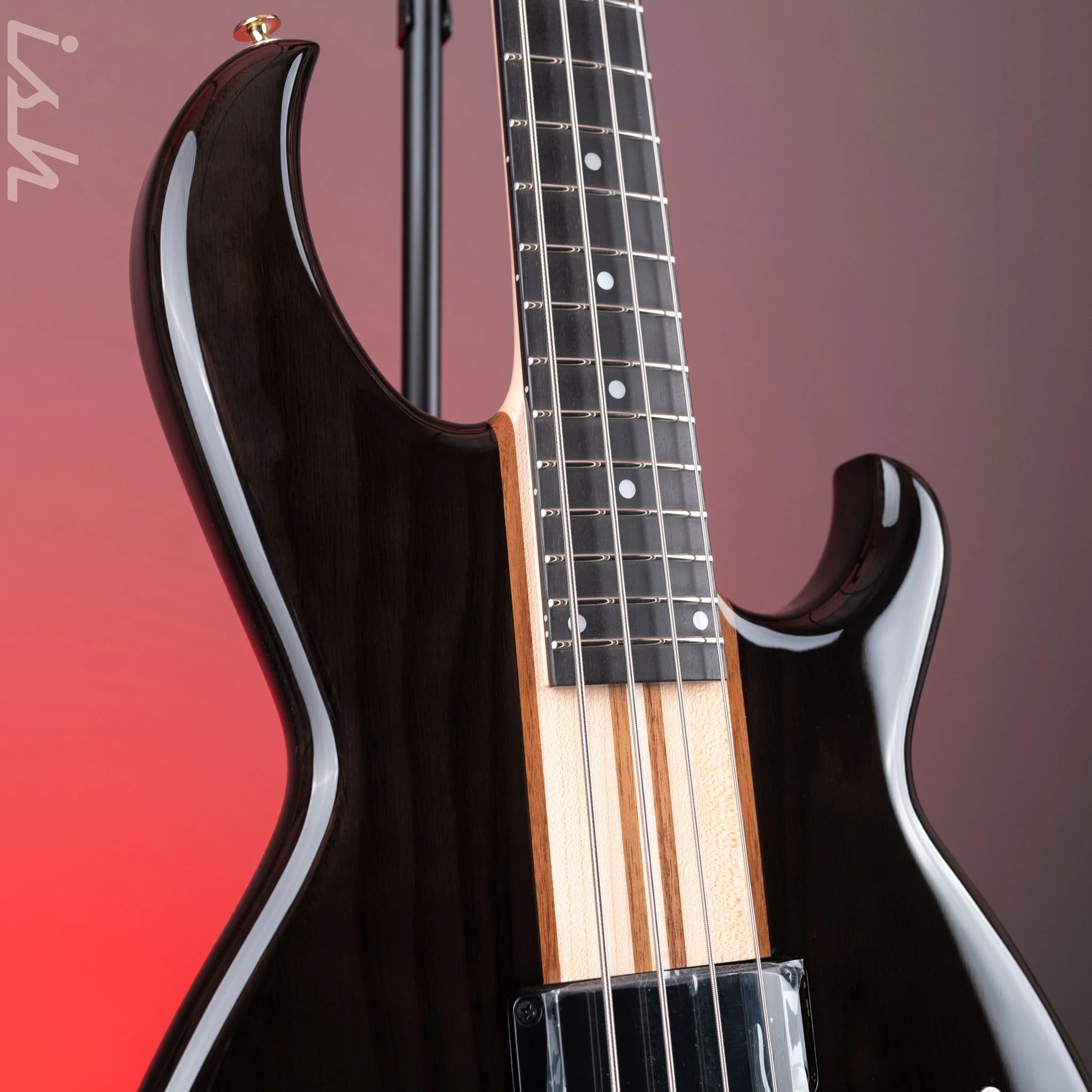 Aria Pro II SB-1000 4-String Bass See-Through Black - Image 4