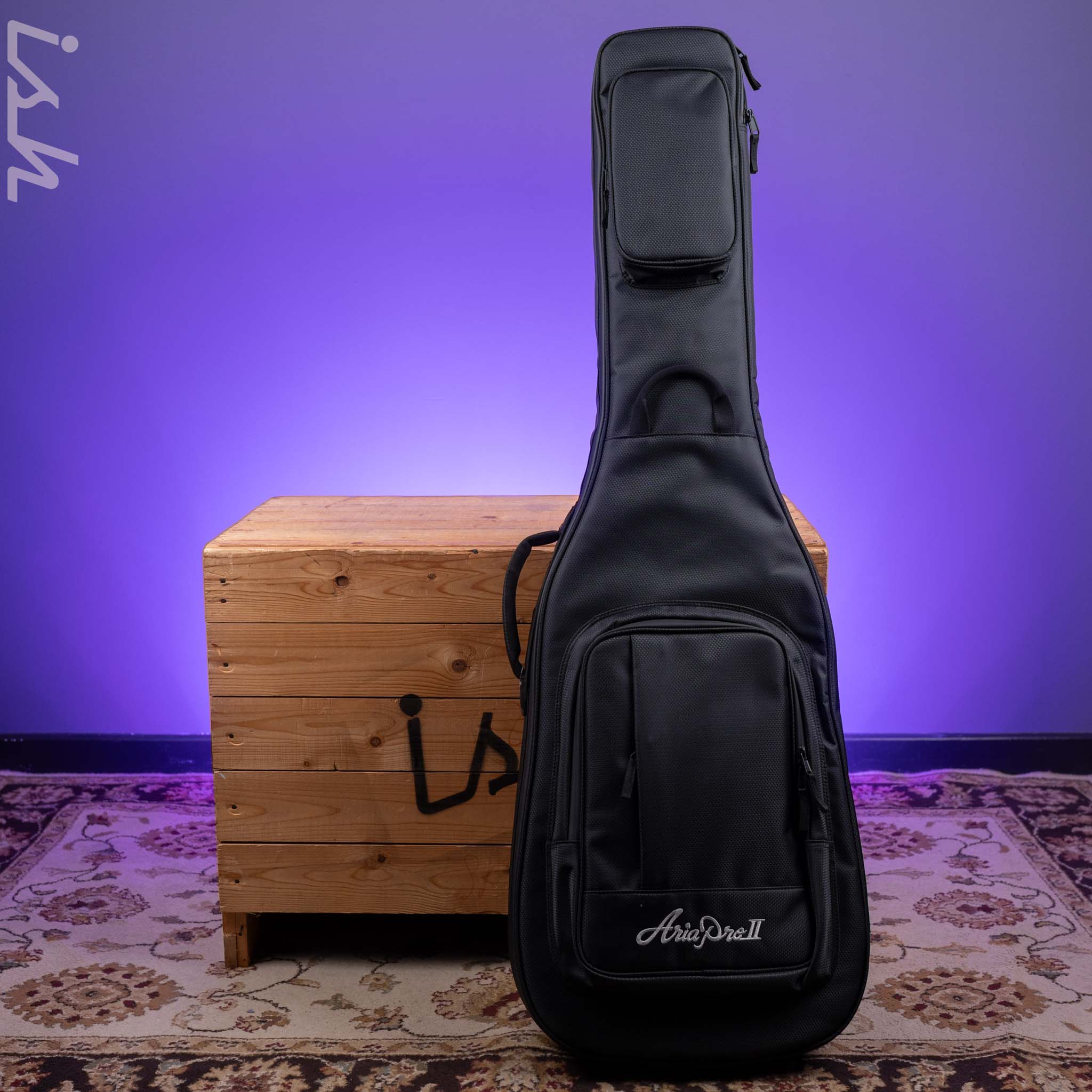 Aria Pro II SB-1000 4-String Bass Solid Black - Image 12