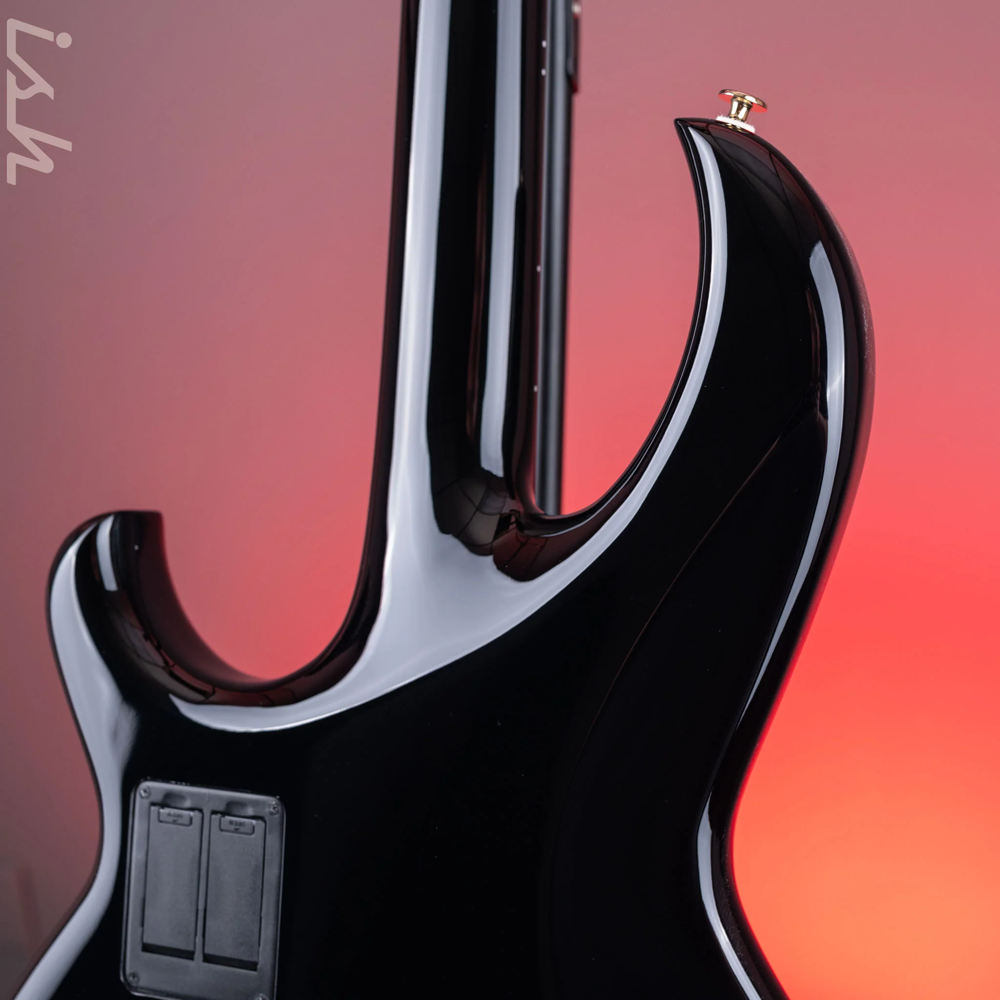 Aria Pro II SB-1000 4-String Bass Solid Black - Image 8