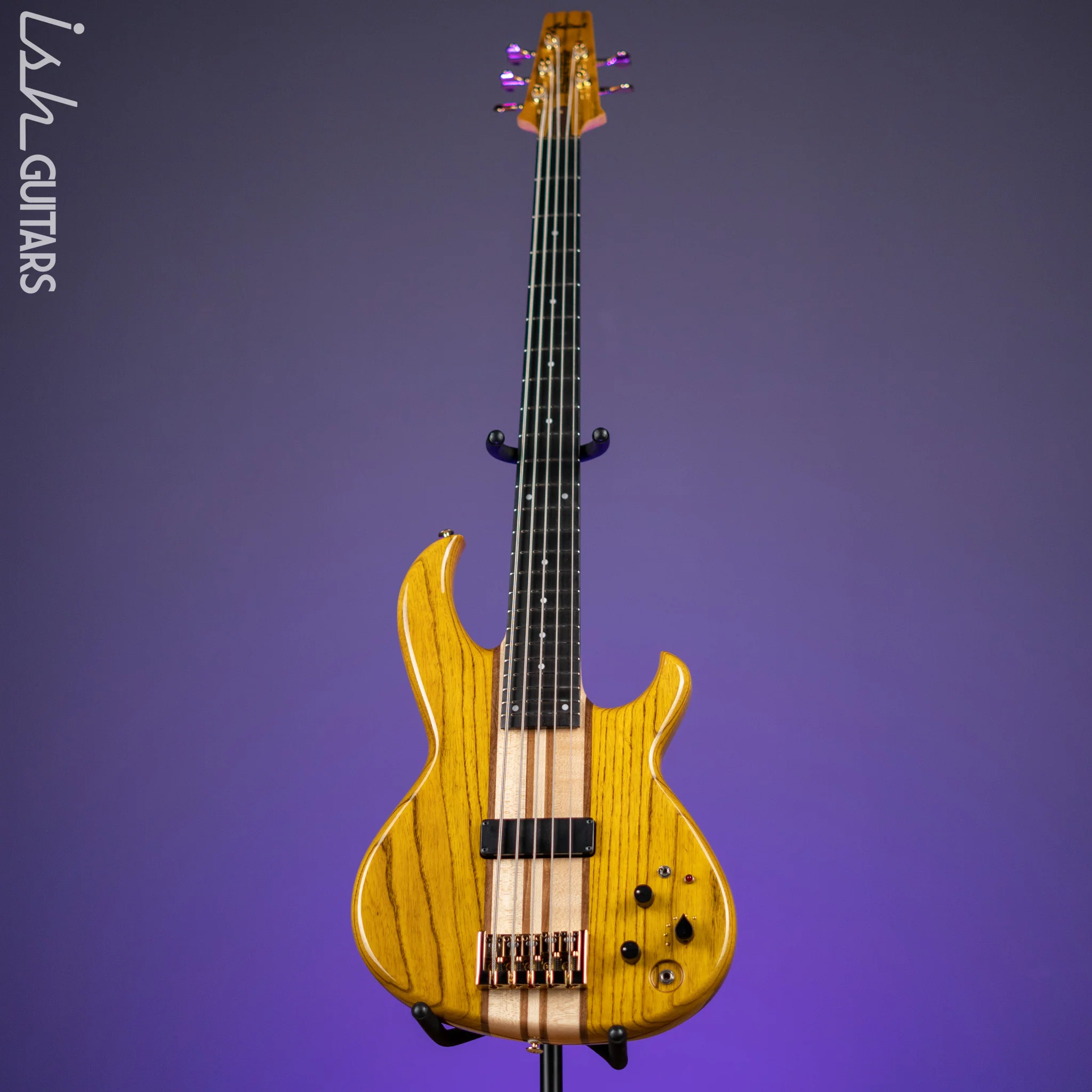 Aria Pro II SB-1000 5-String Bass Natural Oak - Image 2