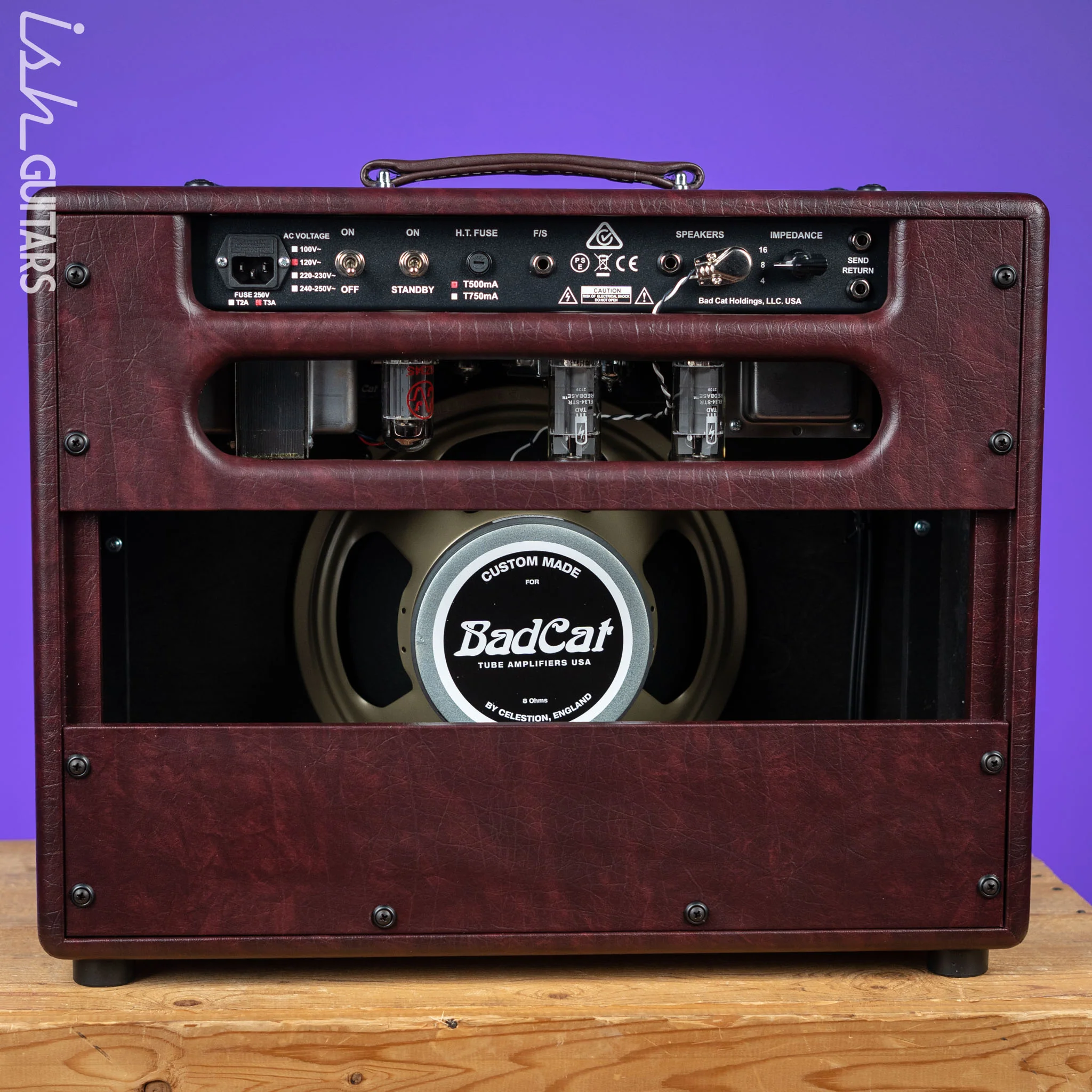 Bad Cat Hot Cat 30R Handwired Series 1x12" 30W Guitar Combo Amplifier Wine Red - Image 4