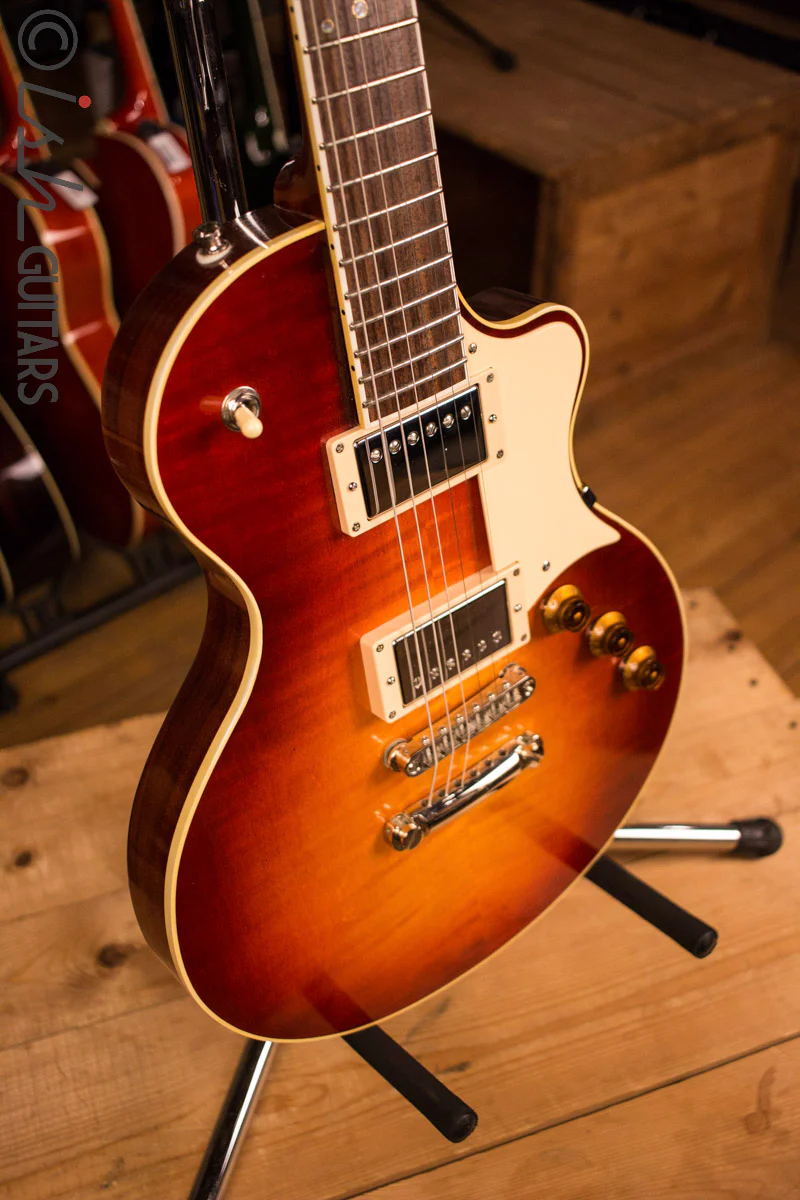 Berumen Flat Top 2 Pickup Flame Top Les Paul Style Hand Made Guitar - Image 9