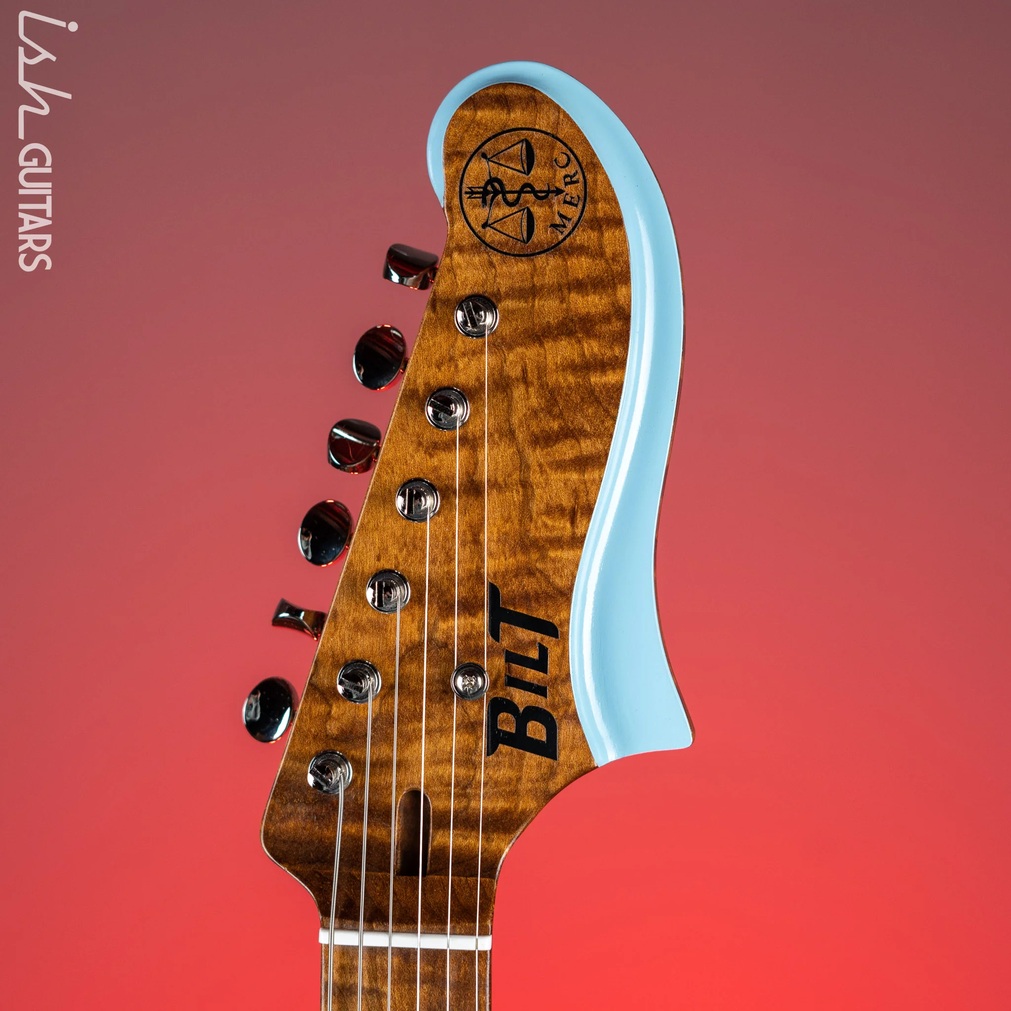 Bilt MERC Electric Guitar Daphne Blue - Image 5