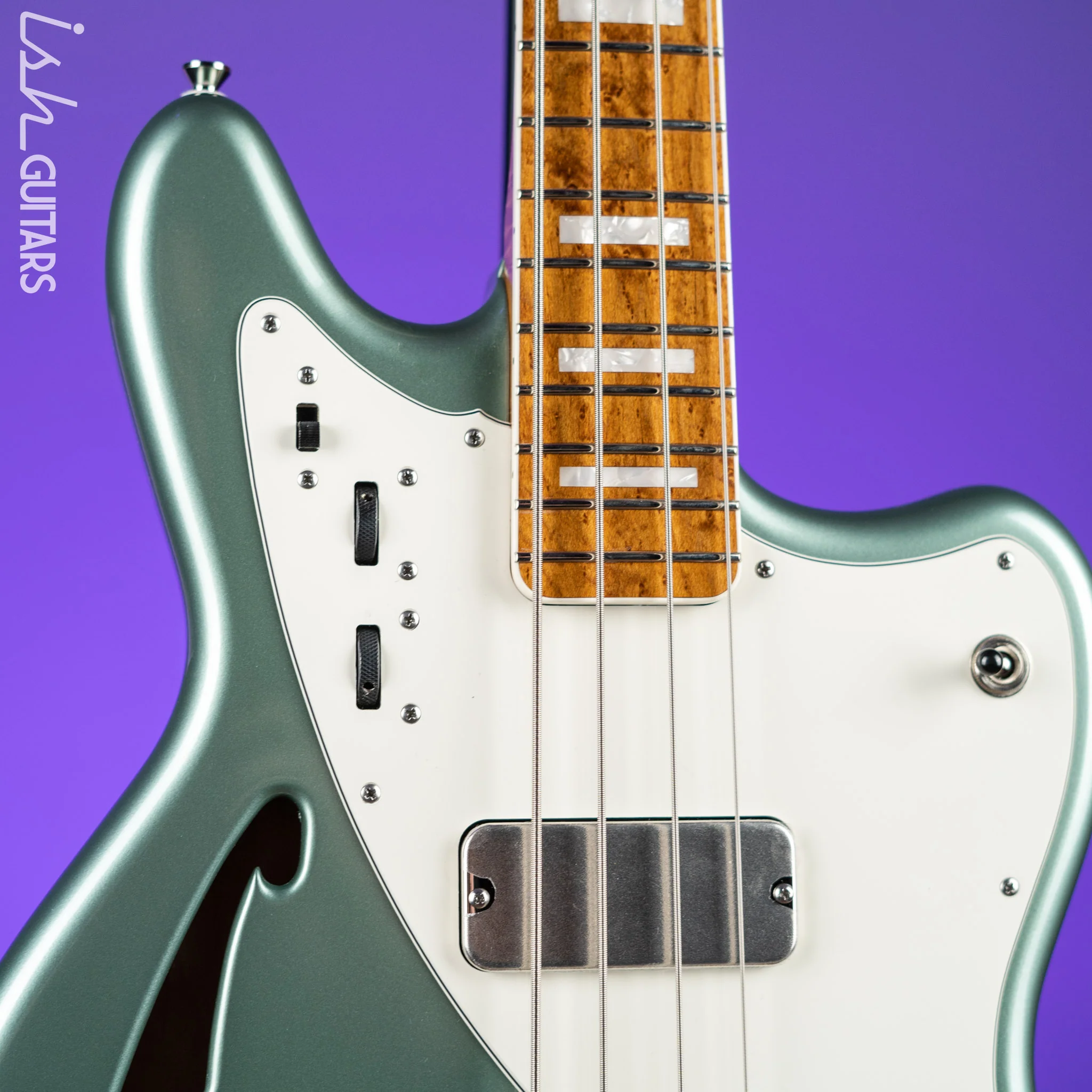 Bilt S.S. Zaftig 4-String Bass Guitar Ice Green Metallic - Image 3