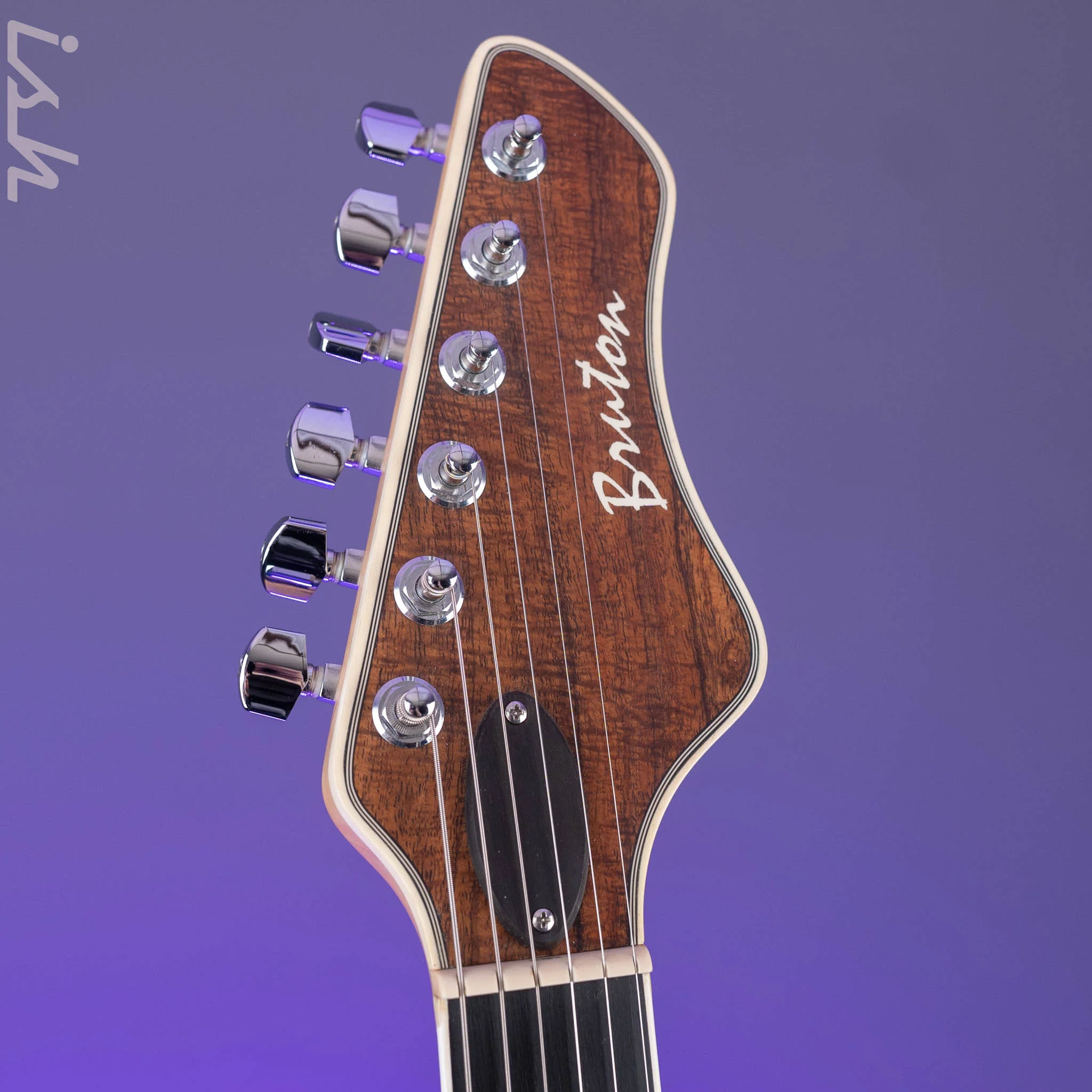 Bruton Universal Electric Archtop Guitar Natural - Image 7