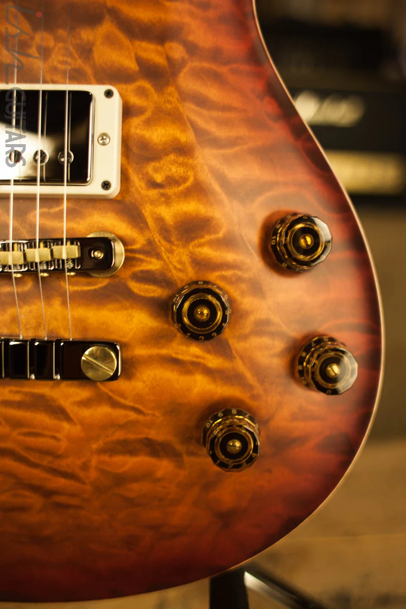 Paul Reed Smith PRS McCarty 594 Semi-Hollow Wood Library ONE PIECE Top Dark Cherry Sunburst Satin Finish - Image 4