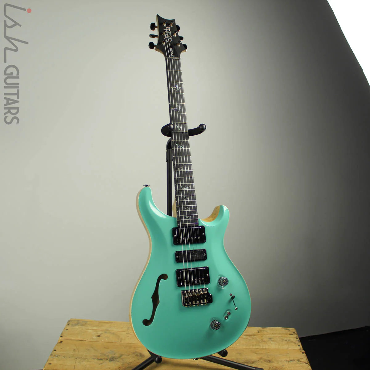 2019 PRS Wood Library Special 22 Semi-Hollow Opaque Seafoam Green - Image 2